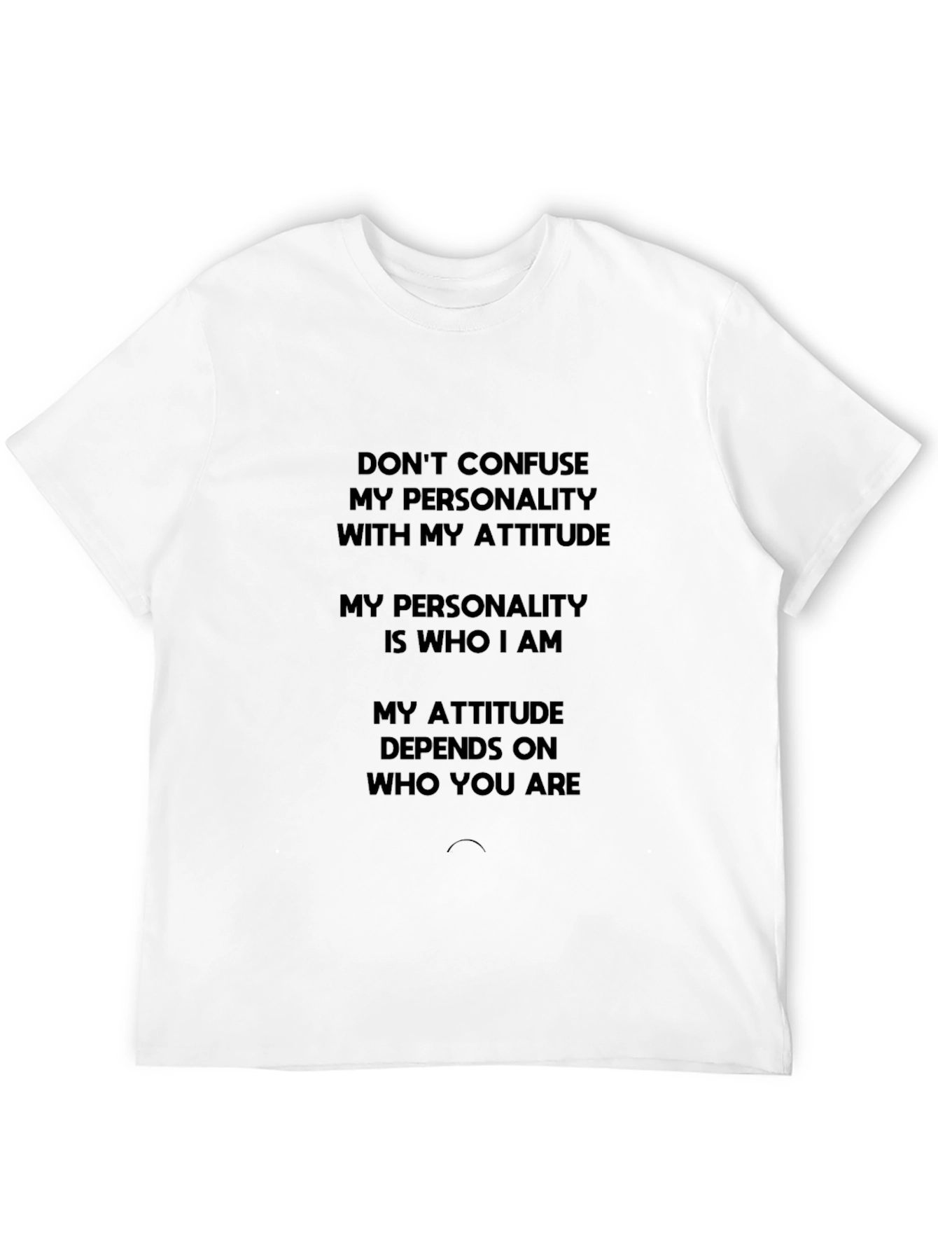 Personality Attitude T-Shirt - Black