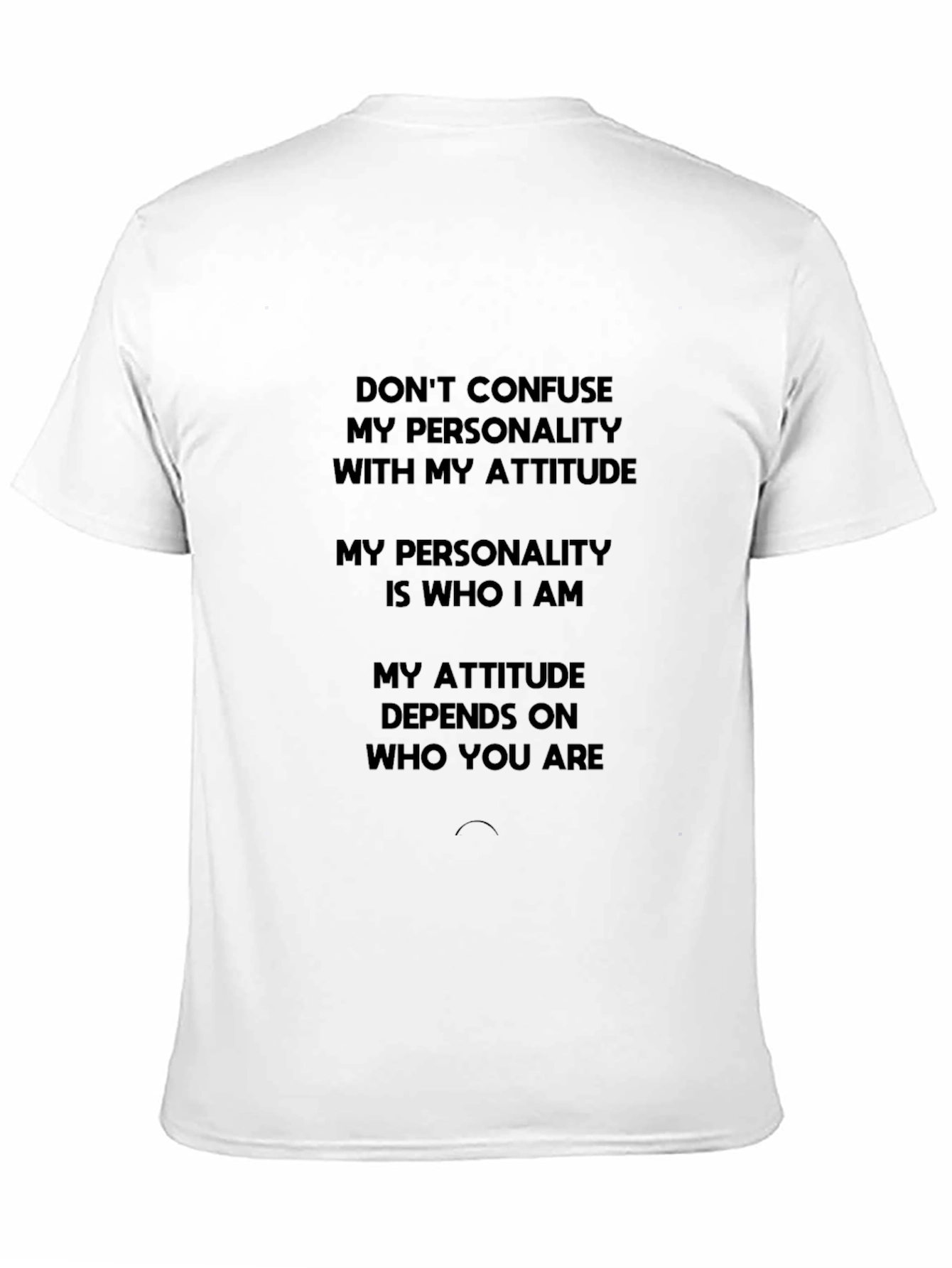 Personality Attitude T-Shirt - Black
