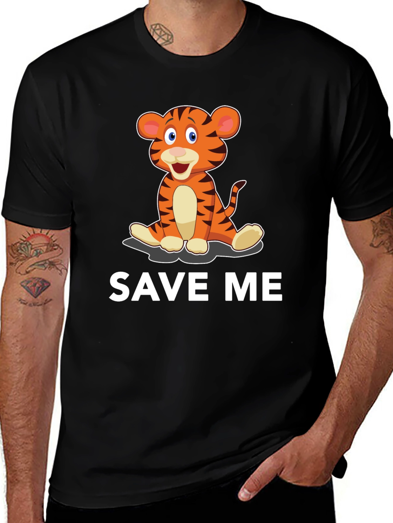 Save Me Tiger Graphic Tee - Conservation Awareness