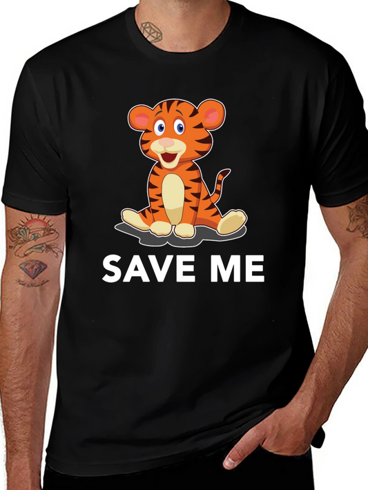 Save Me Tiger Graphic Tee - Conservation Awareness