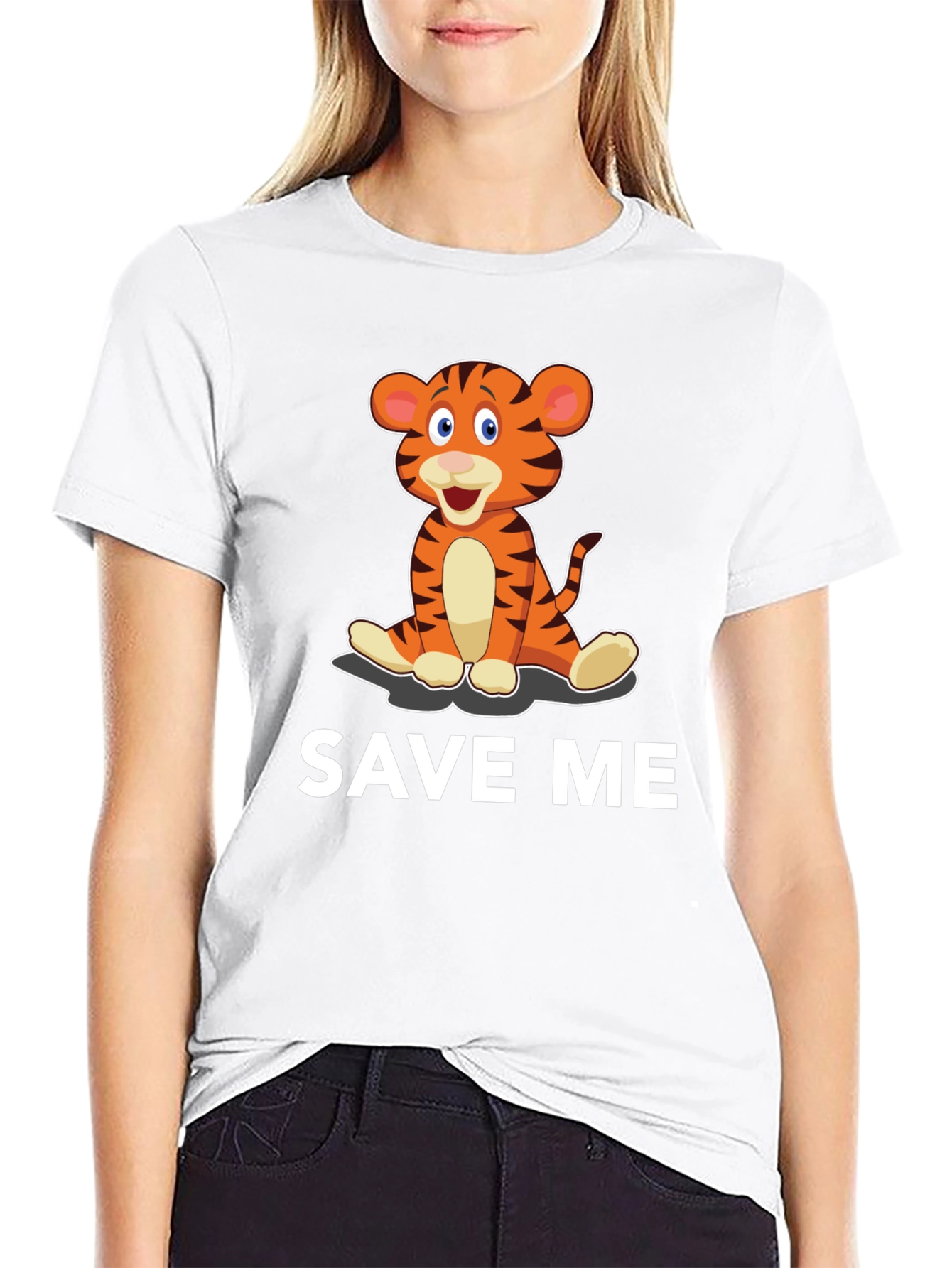 Save Me Tiger Graphic Tee - Conservation Awareness