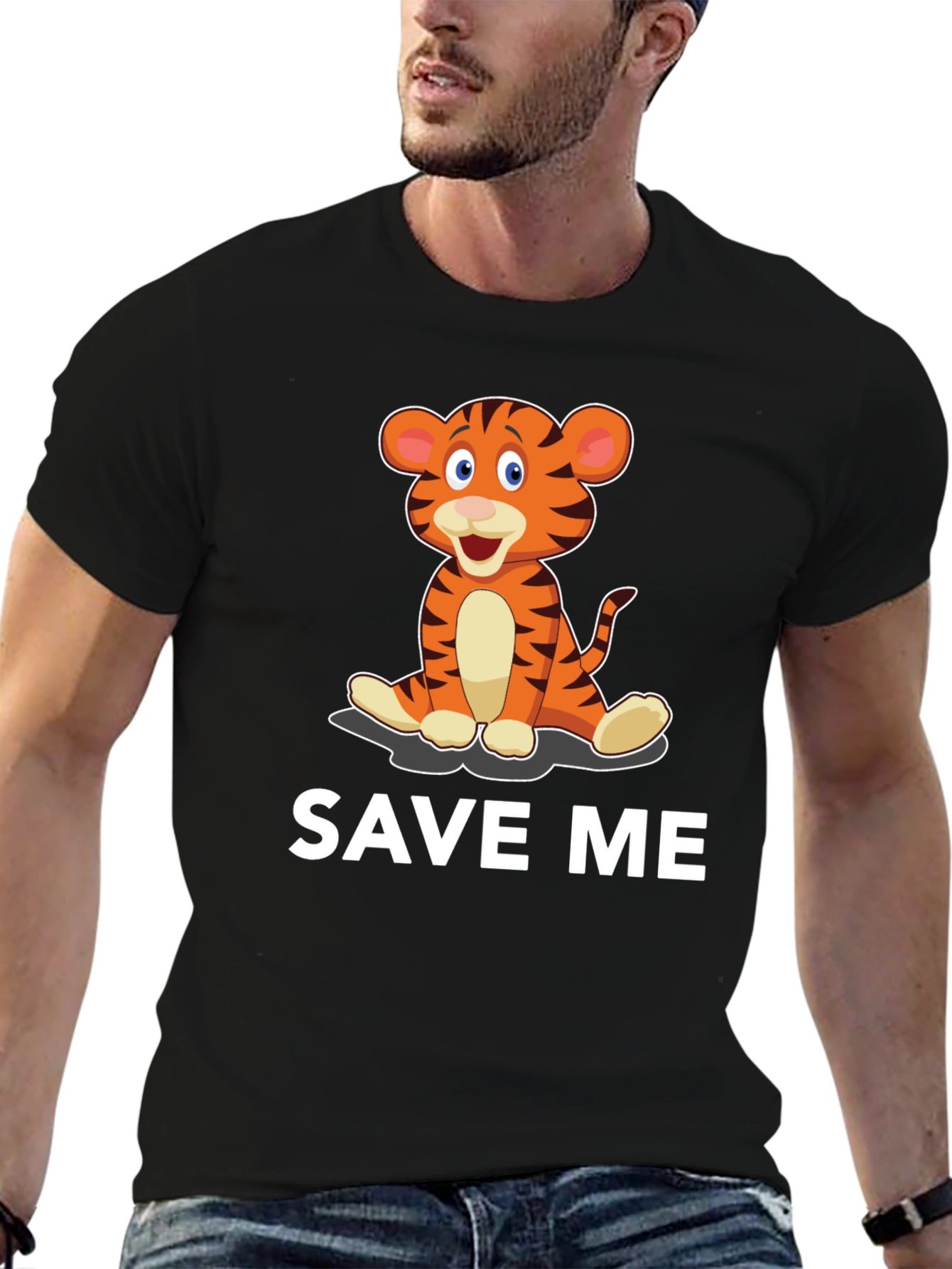 Save Me Tiger Graphic Tee - Conservation Awareness