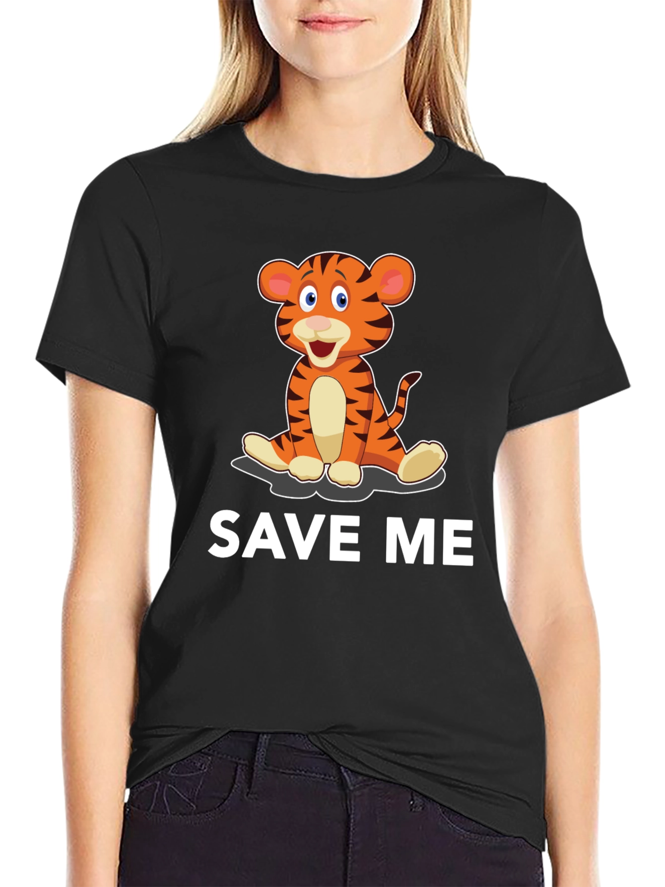 Save Me Tiger Graphic Tee - Conservation Awareness
