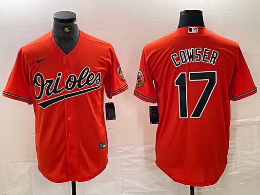 Men's Baltimore Orioles Colton Cowser #17 Orange Replica Player Jerseys
