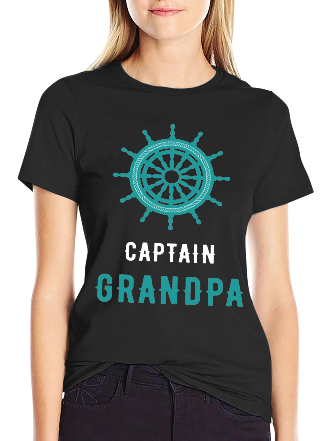 Captain Grandpa T-Shirt - Nautical Theme