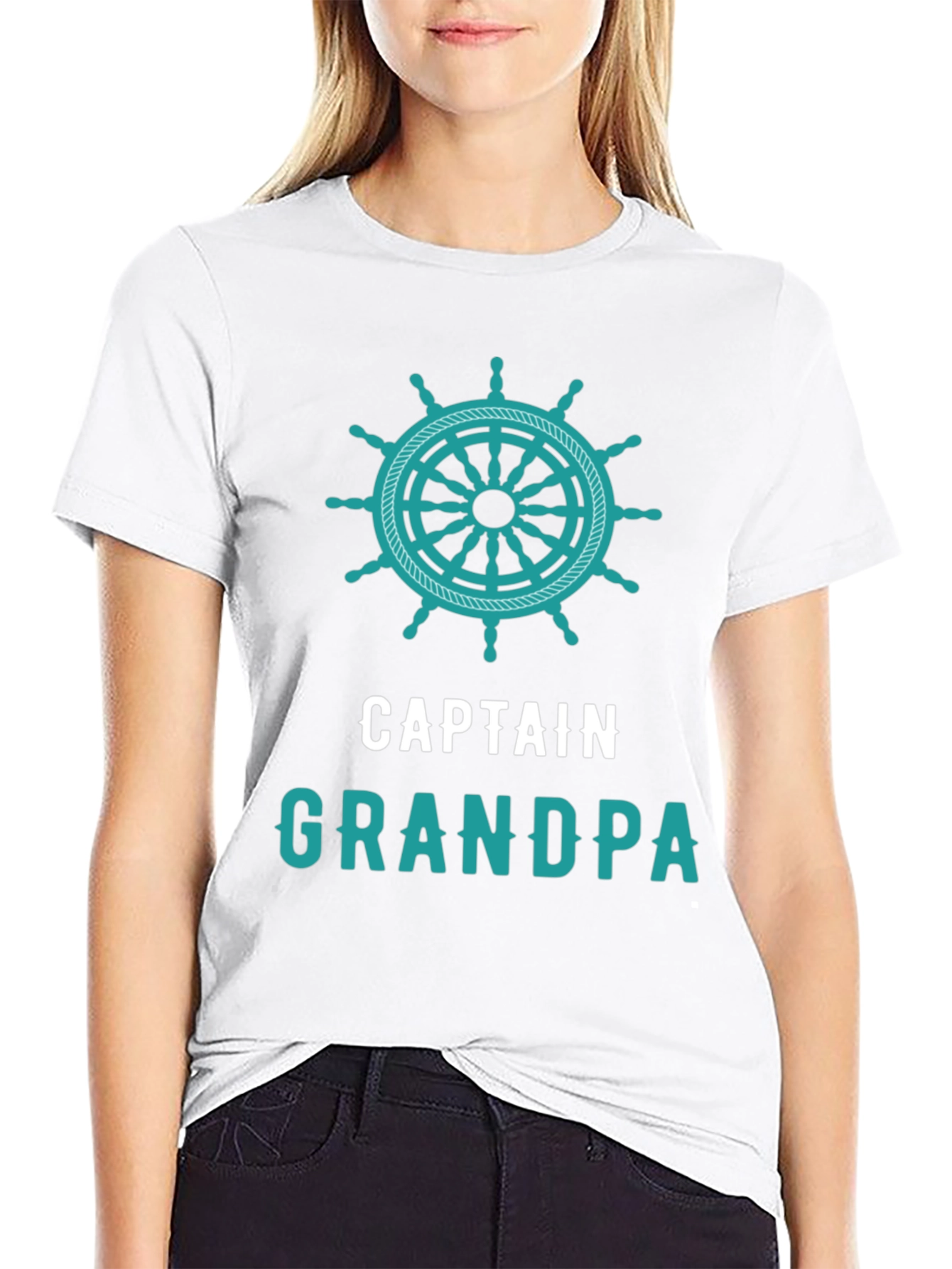Captain Grandpa T-Shirt - Nautical Theme