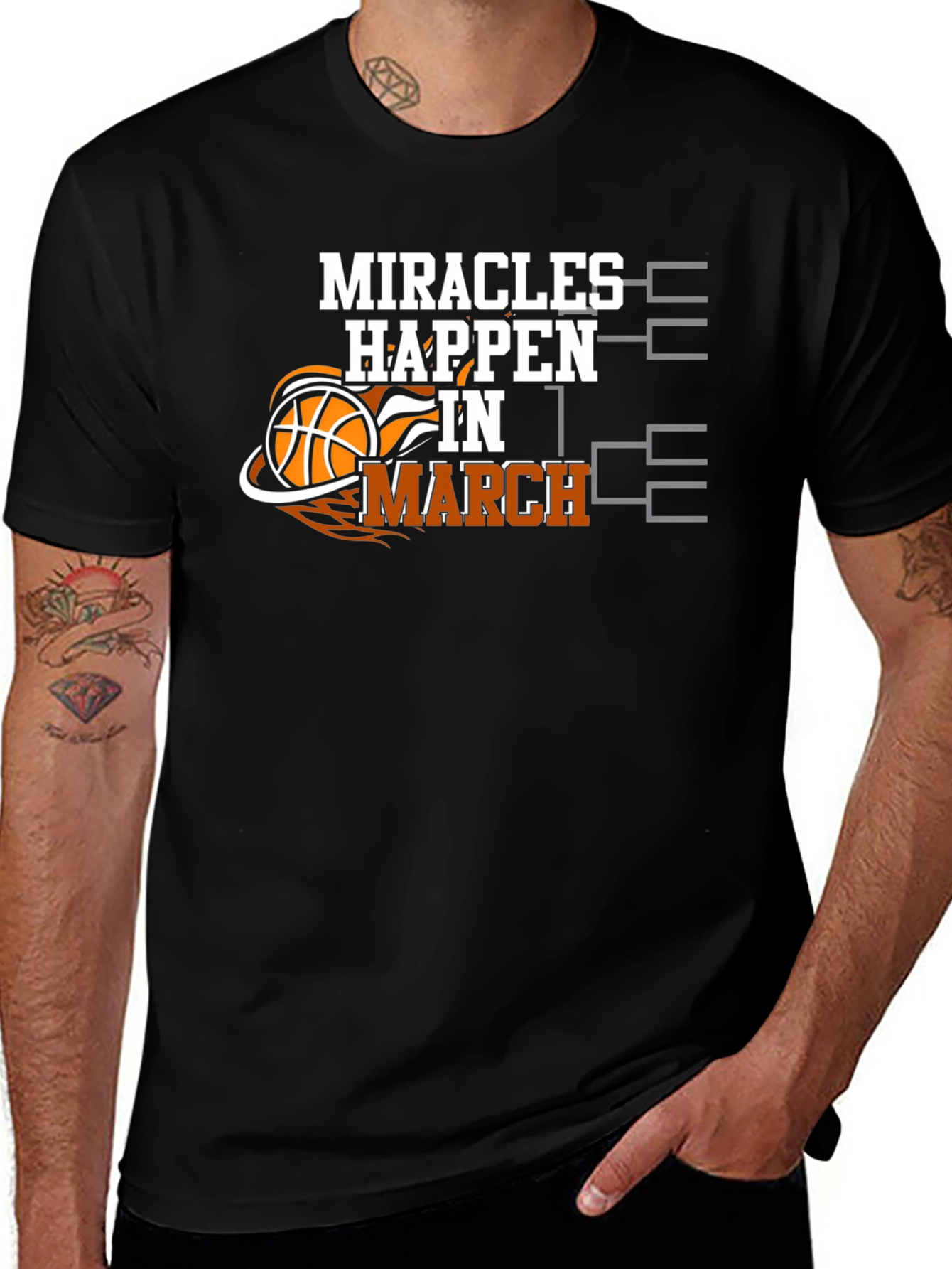 Miracles Happen in March Basketball T-Shirt