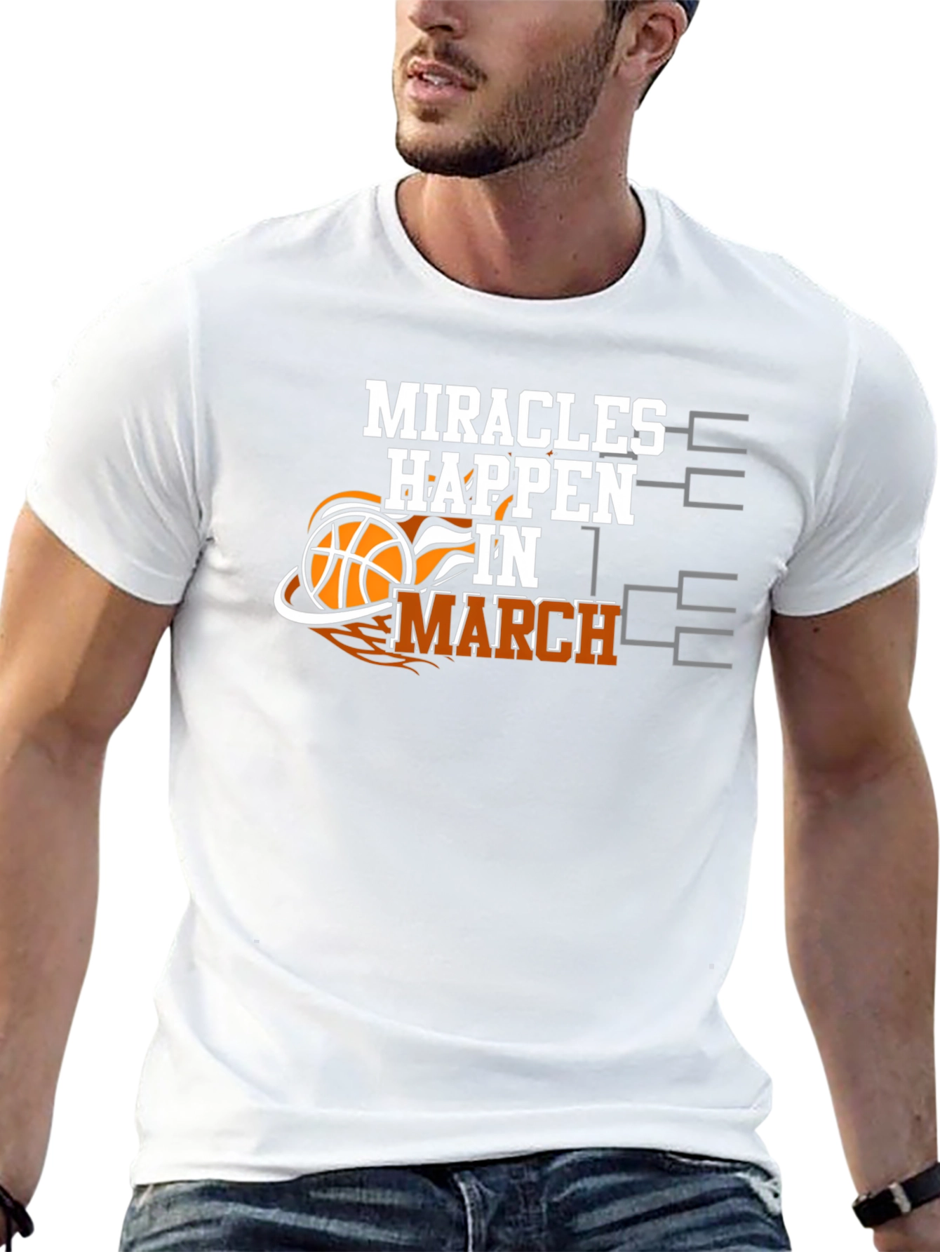 Miracles Happen in March Basketball T-Shirt