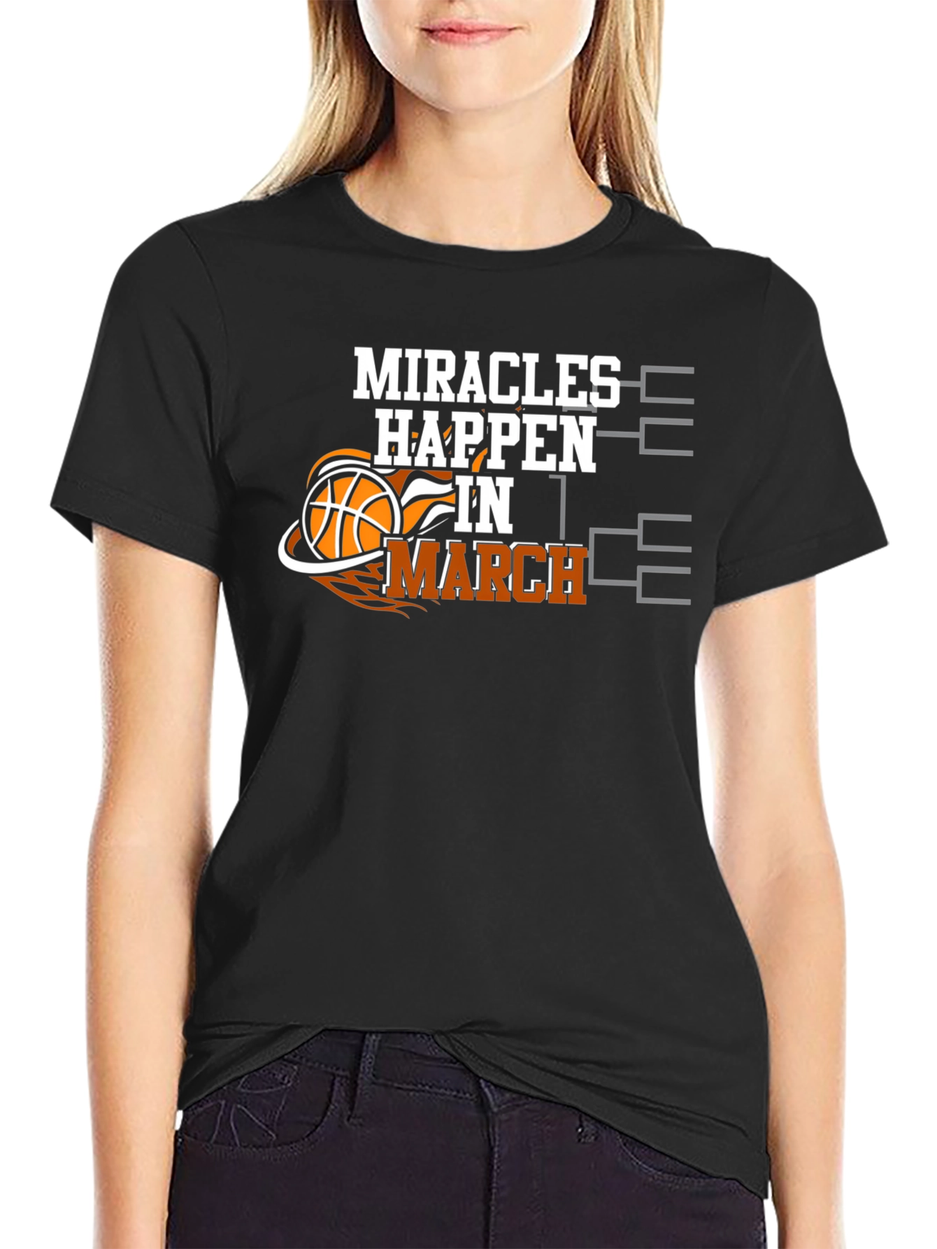 Miracles Happen in March Basketball T-Shirt