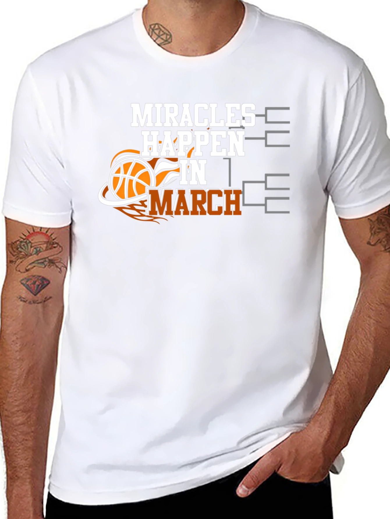 Miracles Happen in March Basketball T-Shirt