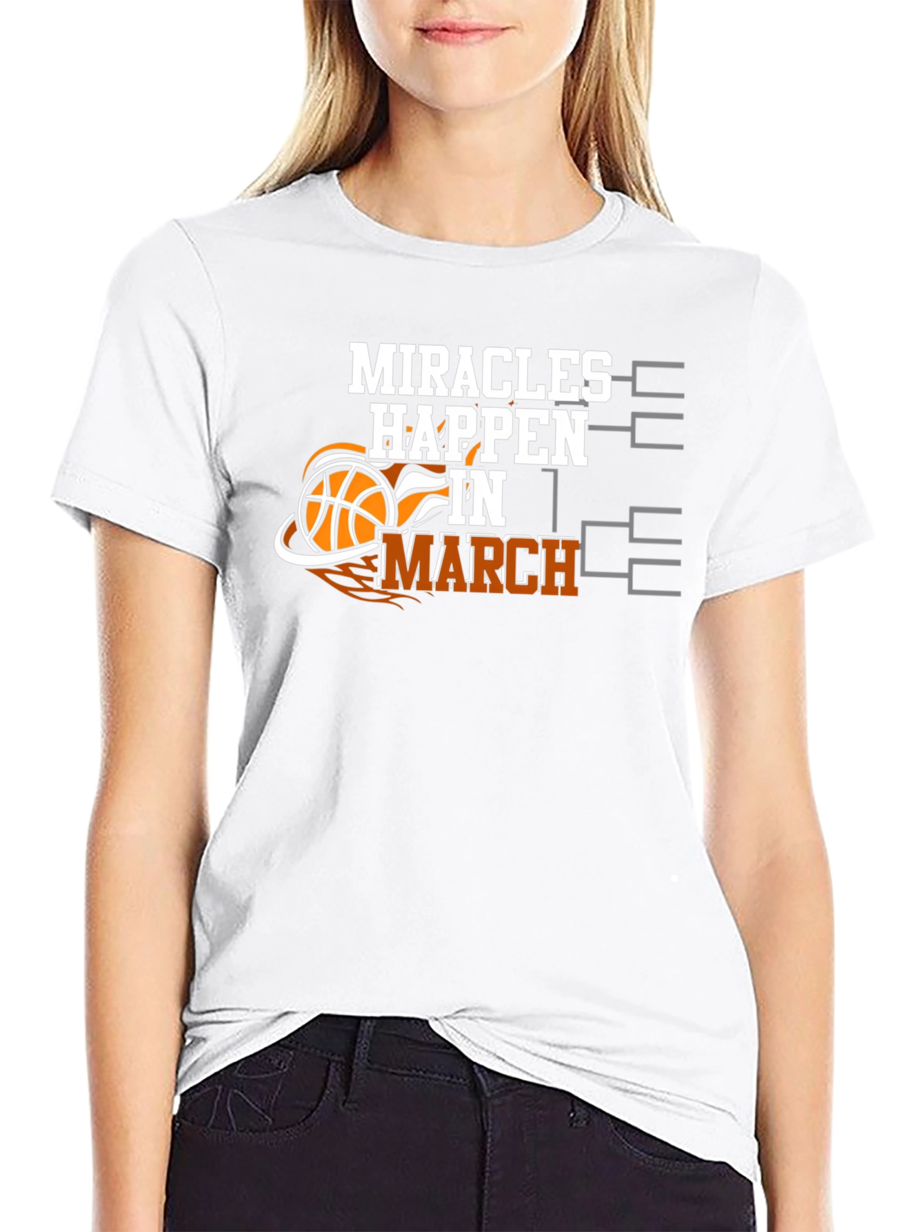 Miracles Happen in March Basketball T-Shirt