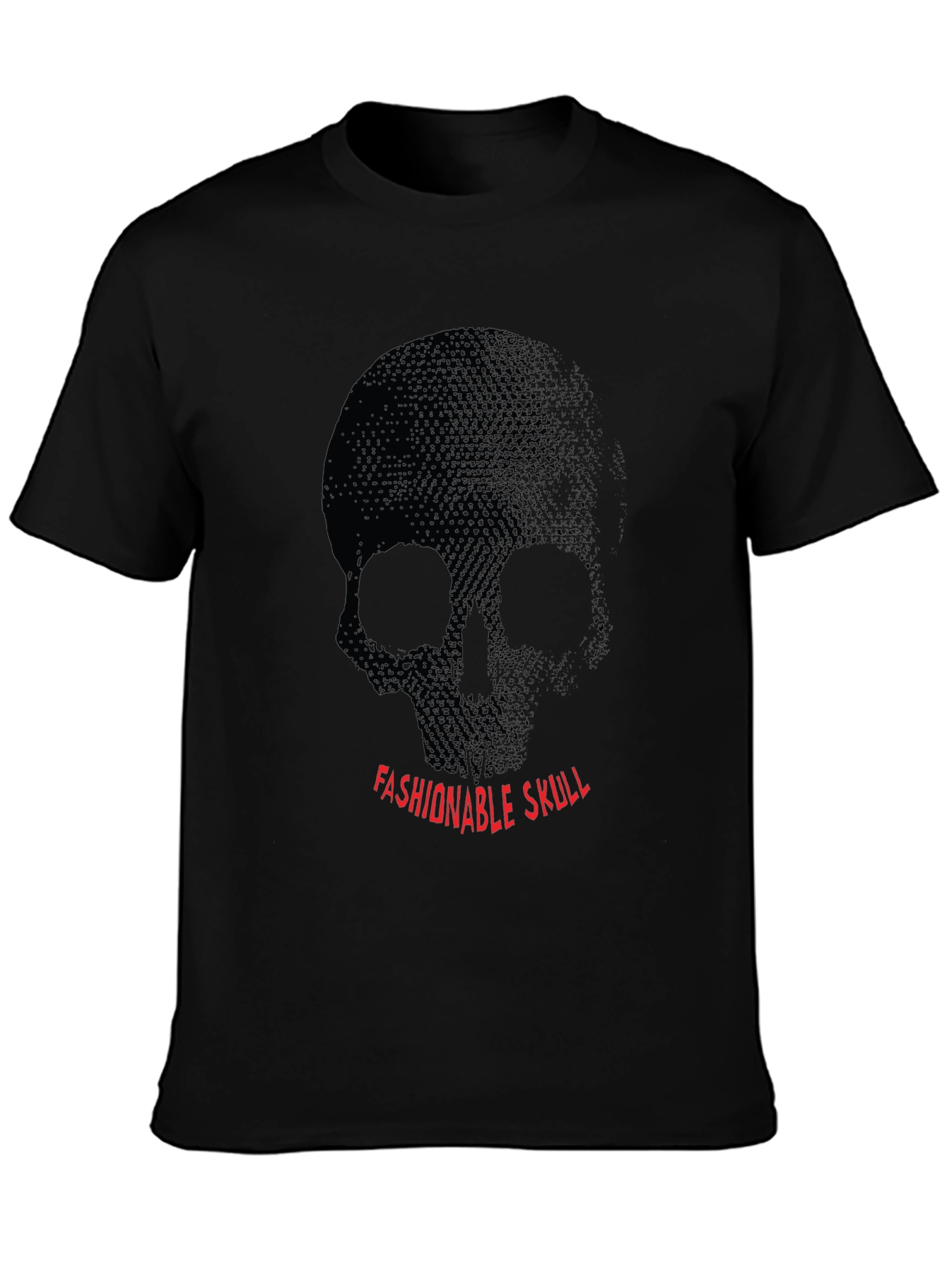 Fashionable Skull Graphic Black T-Shirt