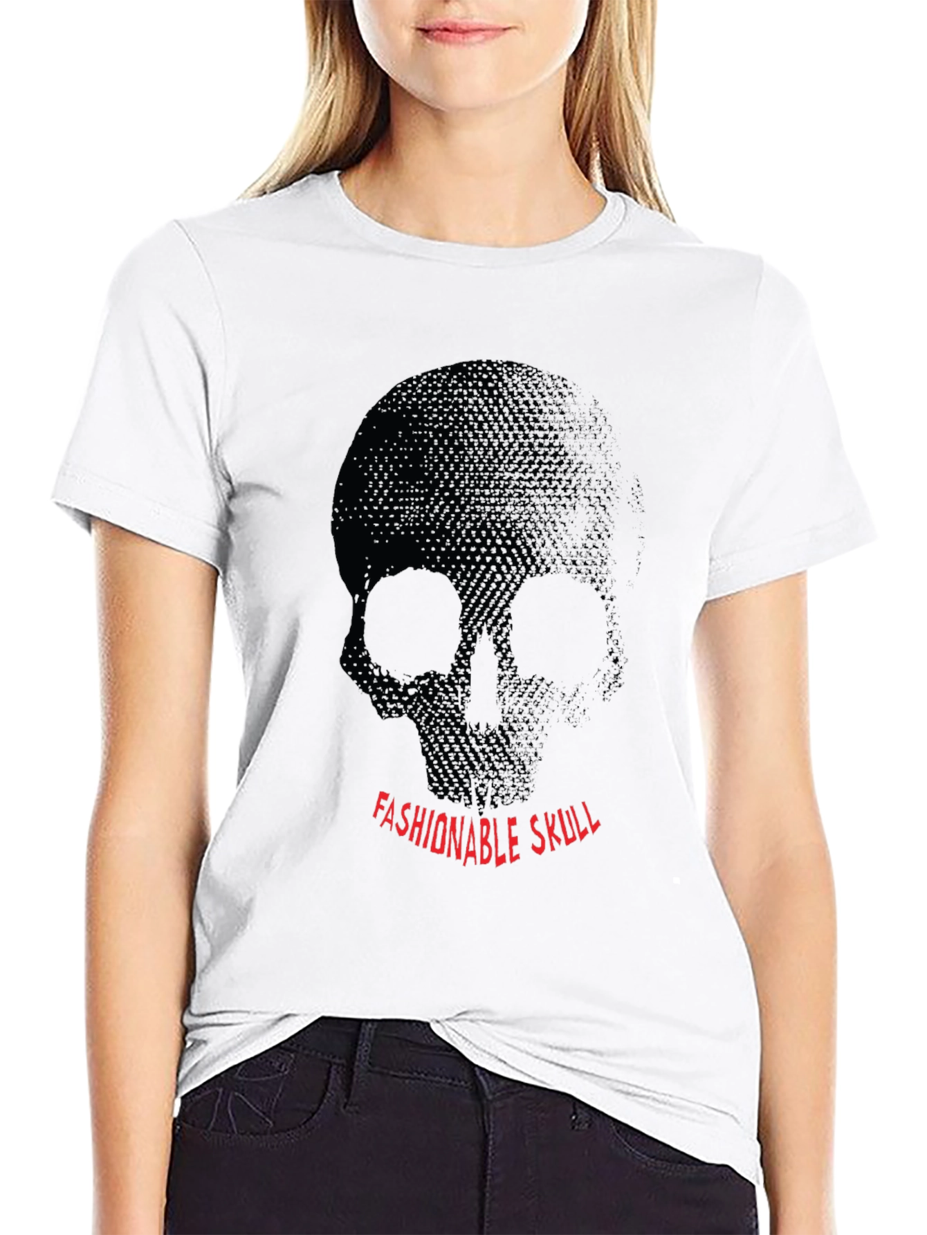 Fashionable Skull Graphic Black T-Shirt