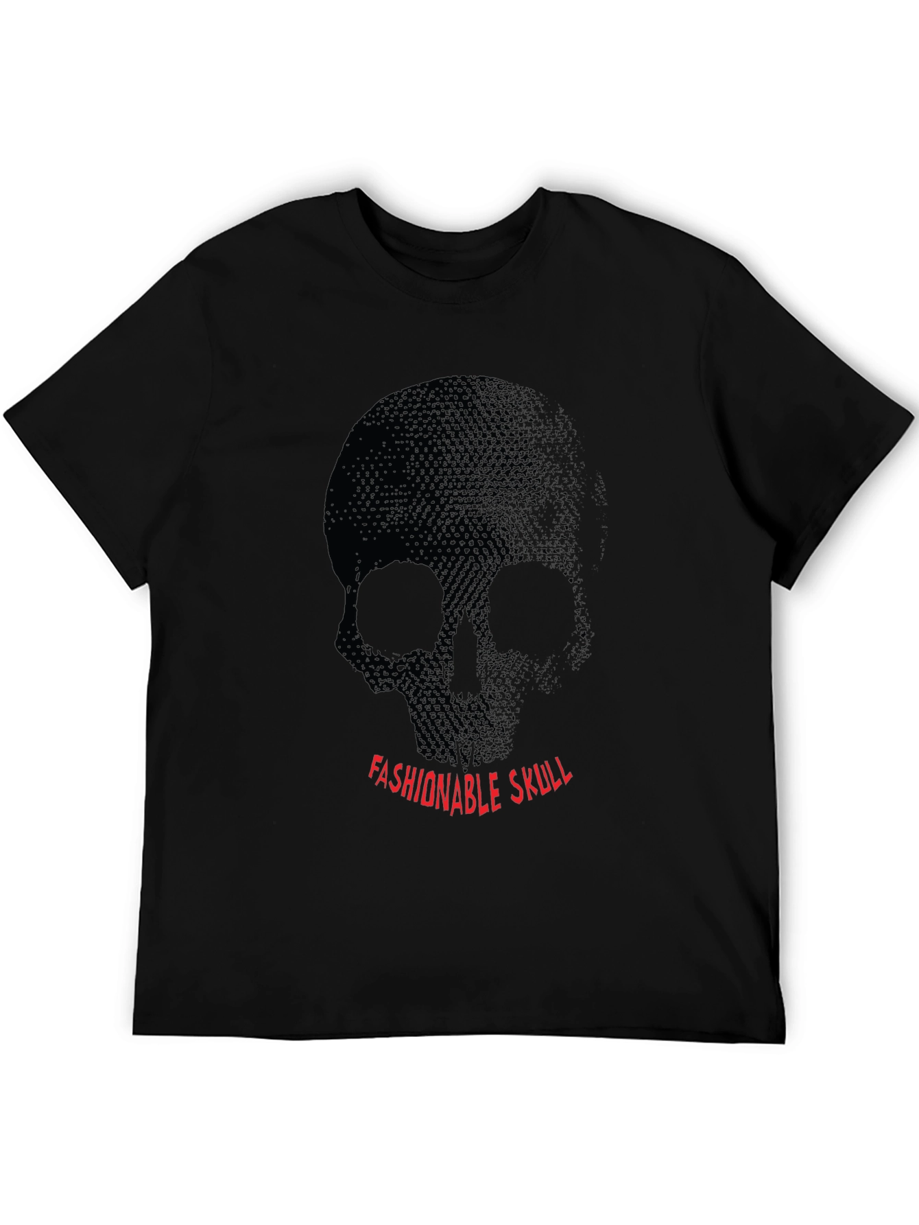 Fashionable Skull Graphic Black T-Shirt