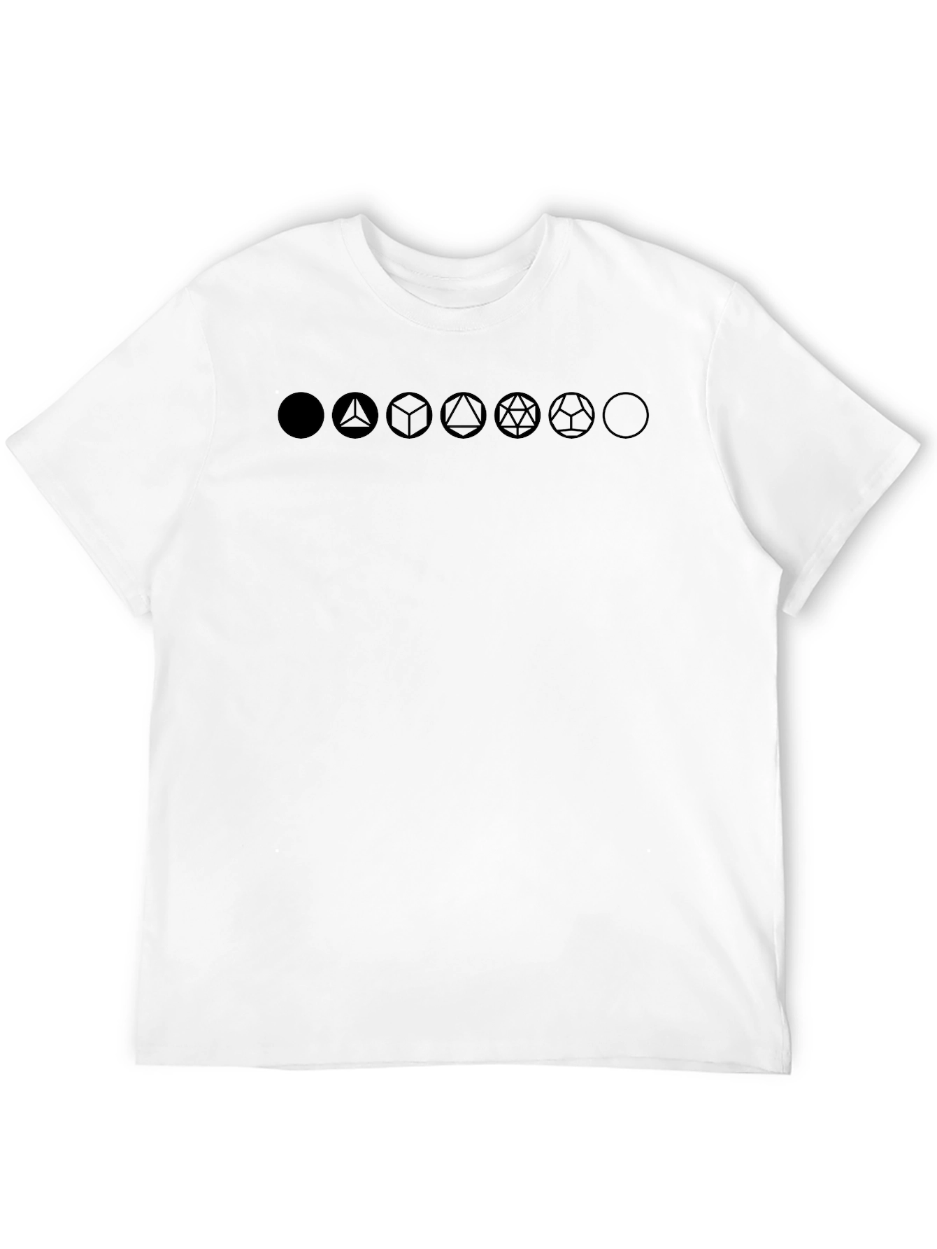 Geometric Platonic Solids Graphic T-Shirt