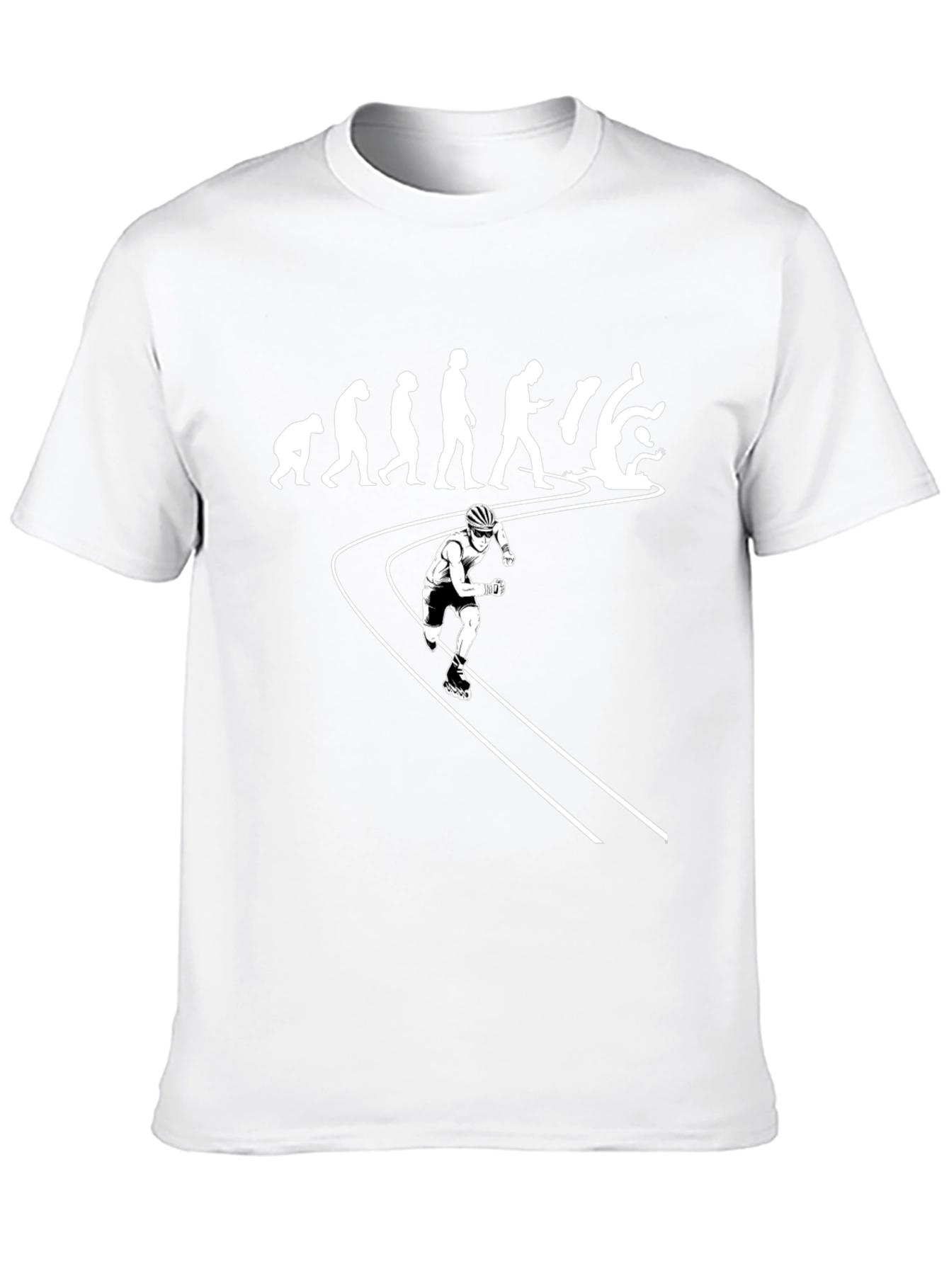 Evolution of Inline Skating Black T-Shirt