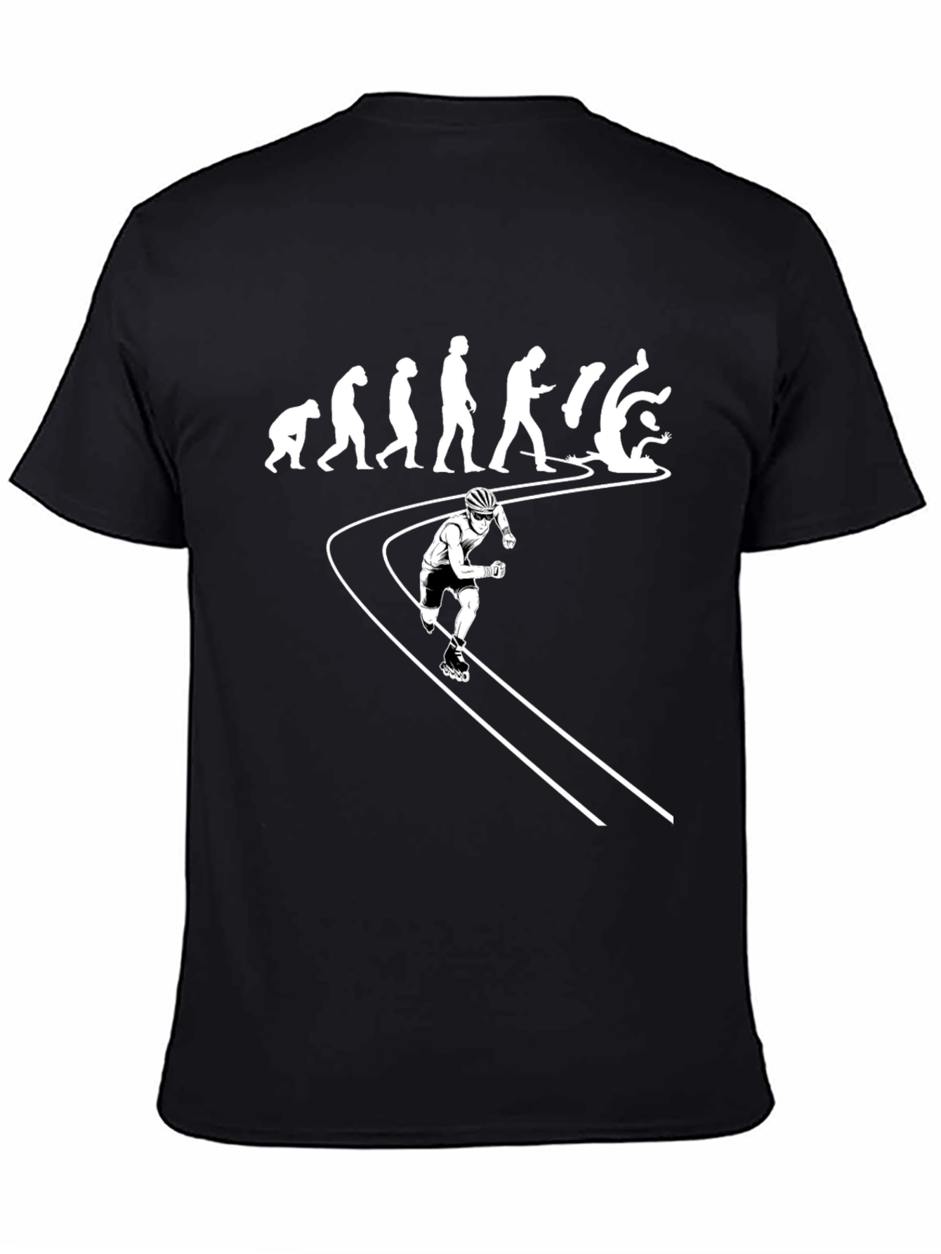 Evolution of Inline Skating Black T-Shirt