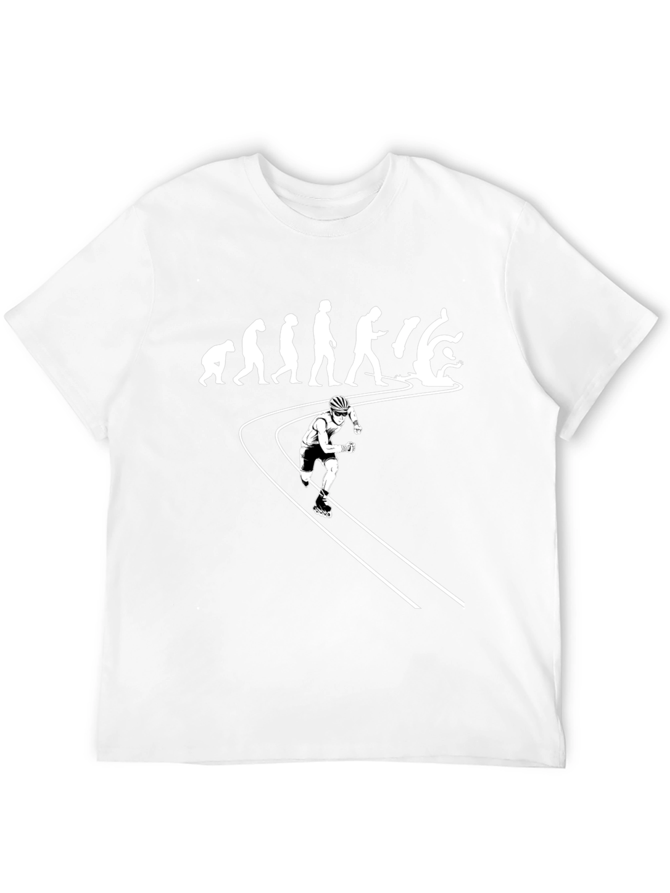 Evolution of Inline Skating Black T-Shirt