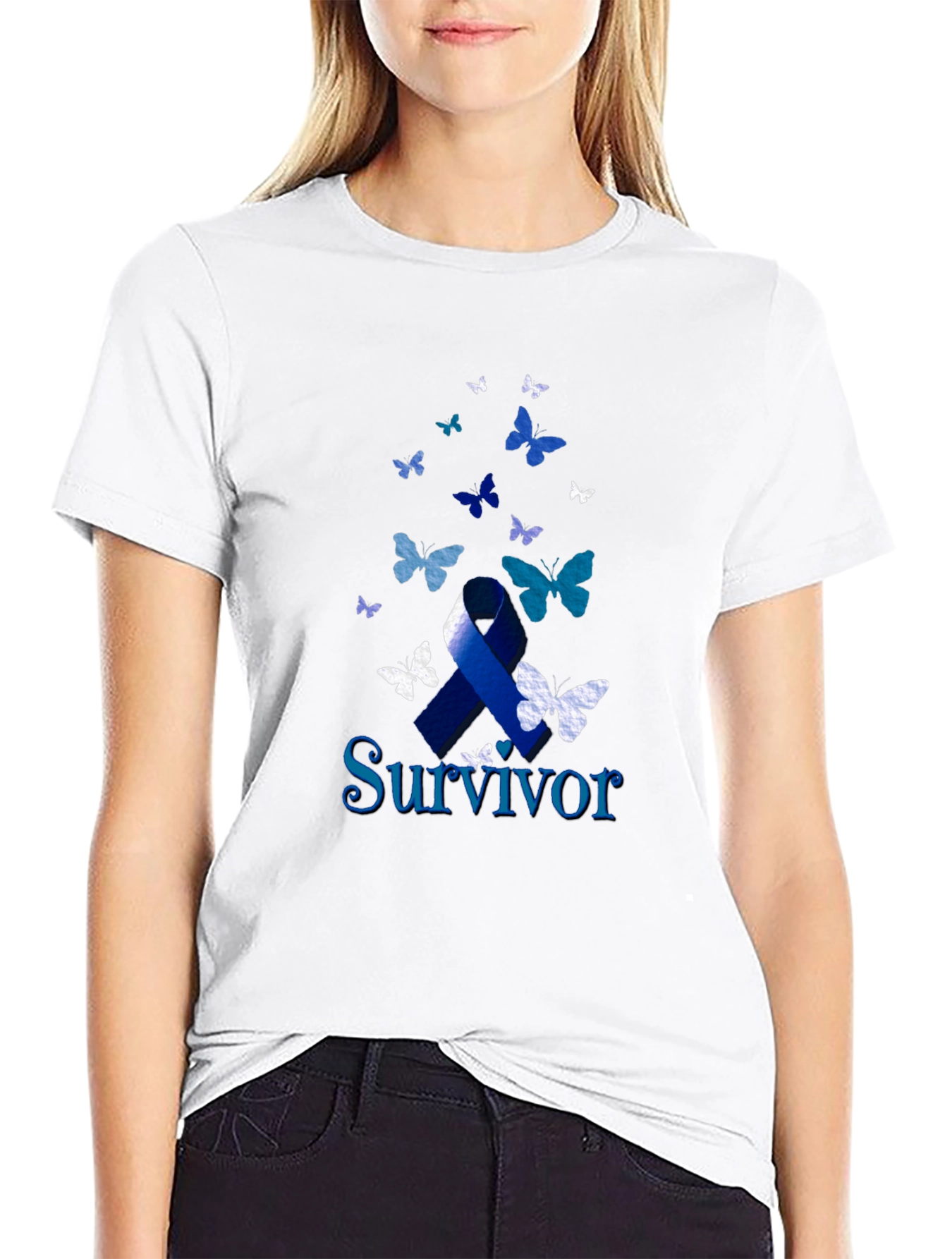 Survivor Ribbon Butterfly T-Shirt