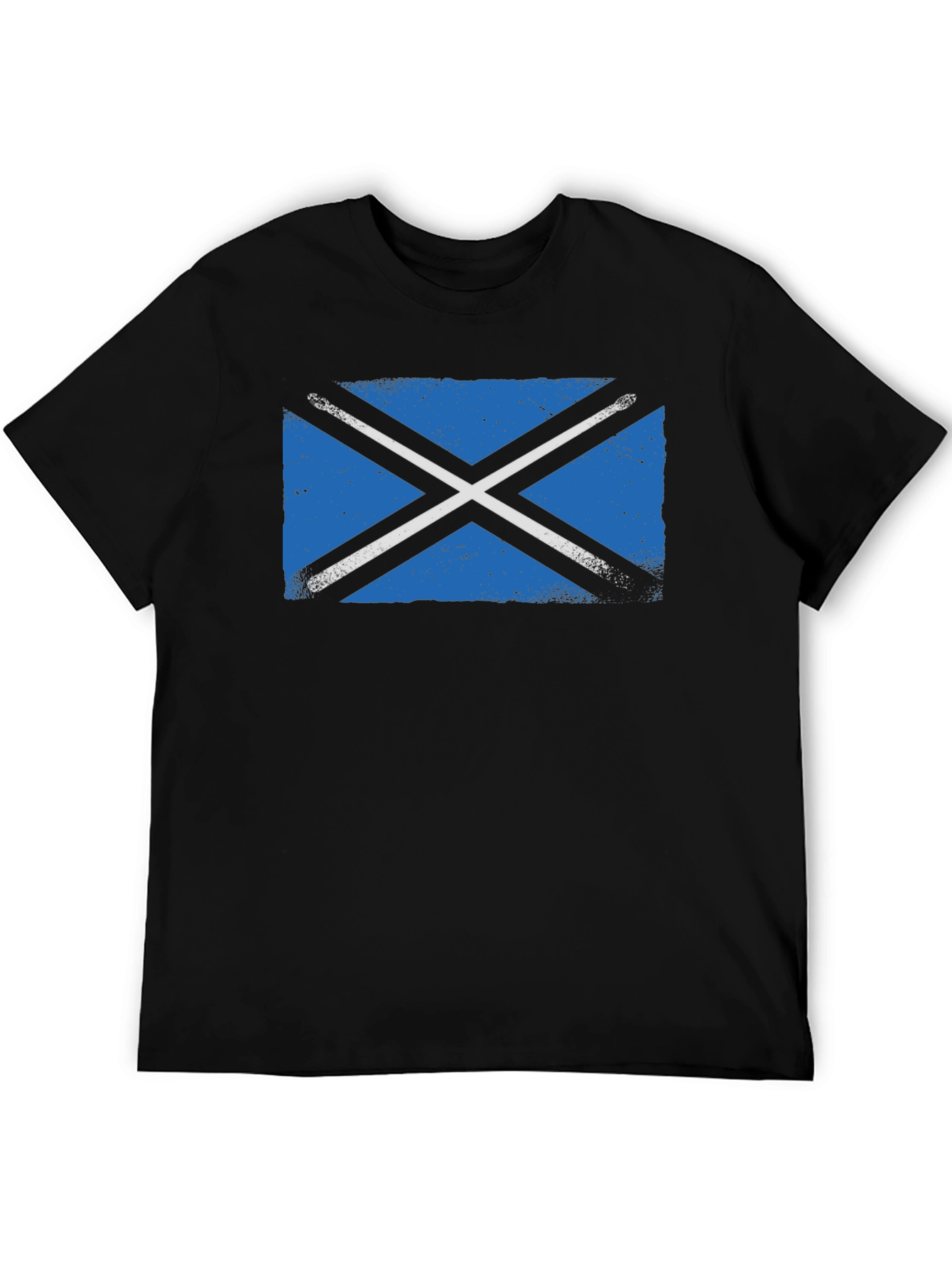 Scottish Flag Black T-Shirt