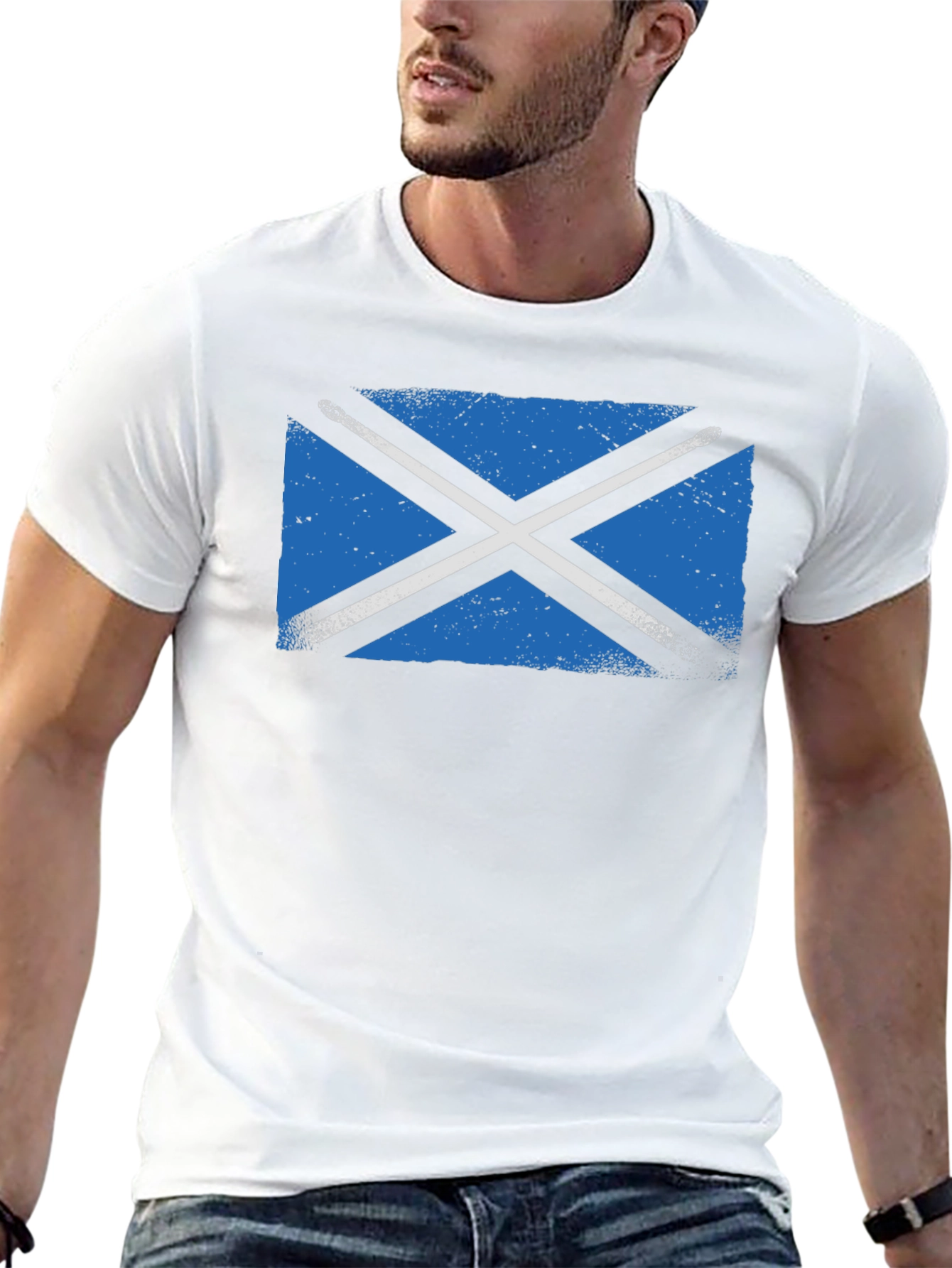 Scottish Flag Black T-Shirt