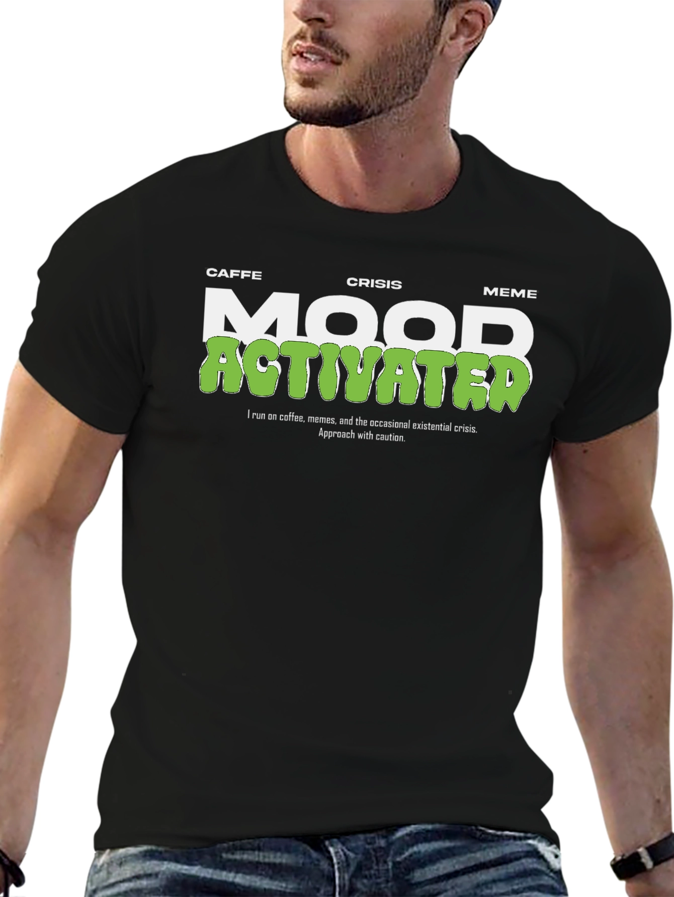 Mood Activated T-Shirt - Coffee Meme Crisis