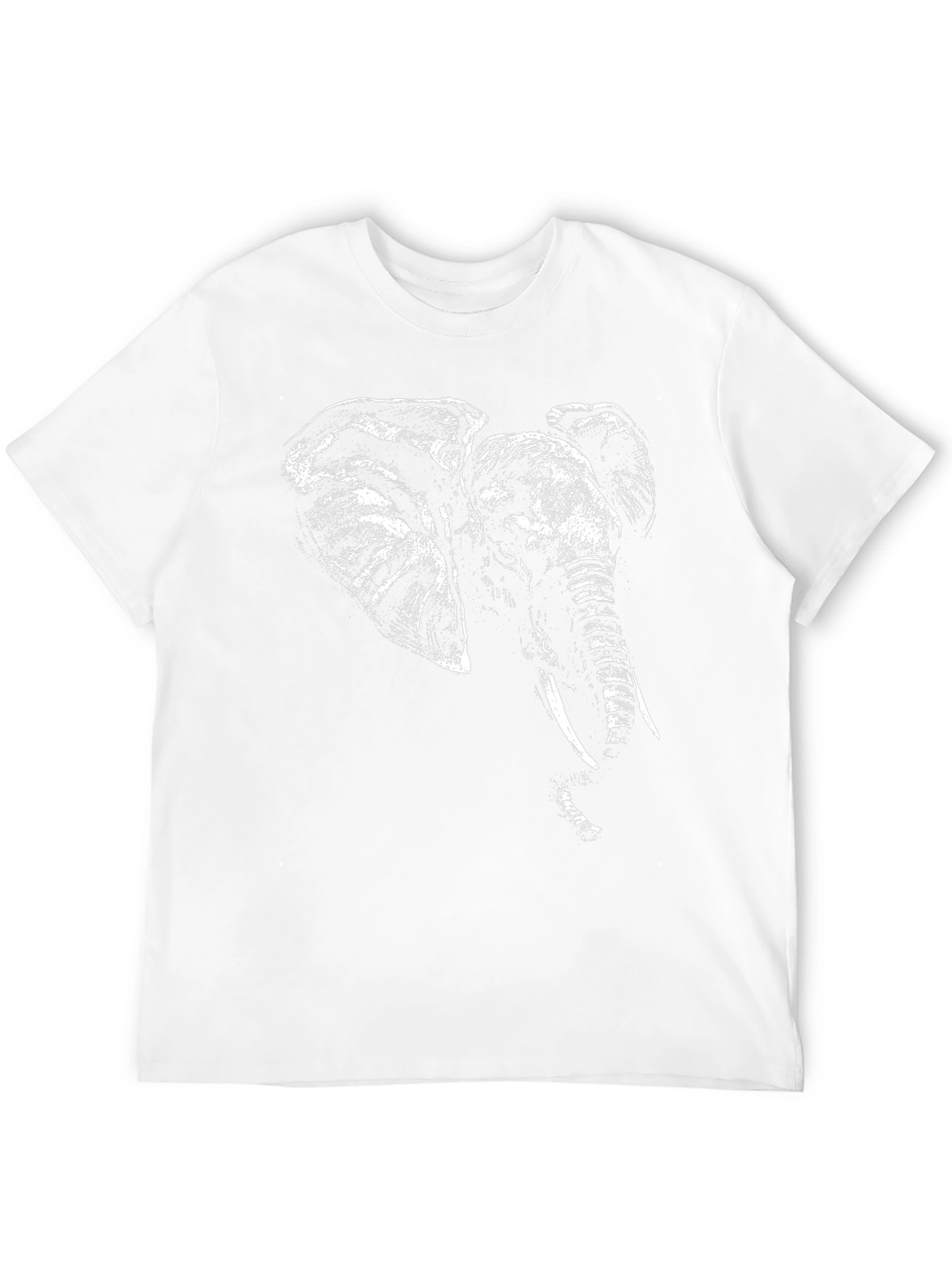Elephant Graphic Print Black Tee