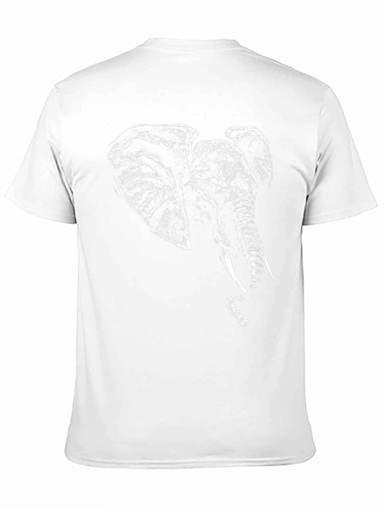 Elephant Graphic Print Black Tee