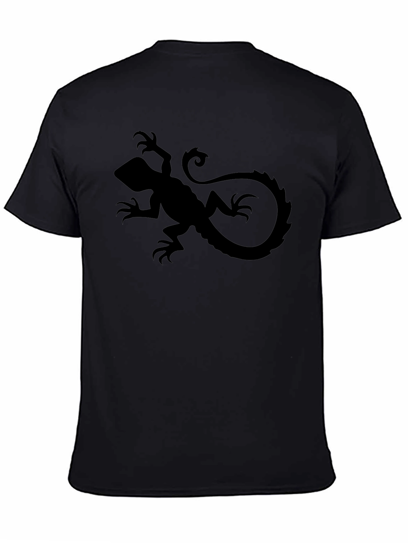 Black Lizard Graphic Tee - Cool Reptile Design