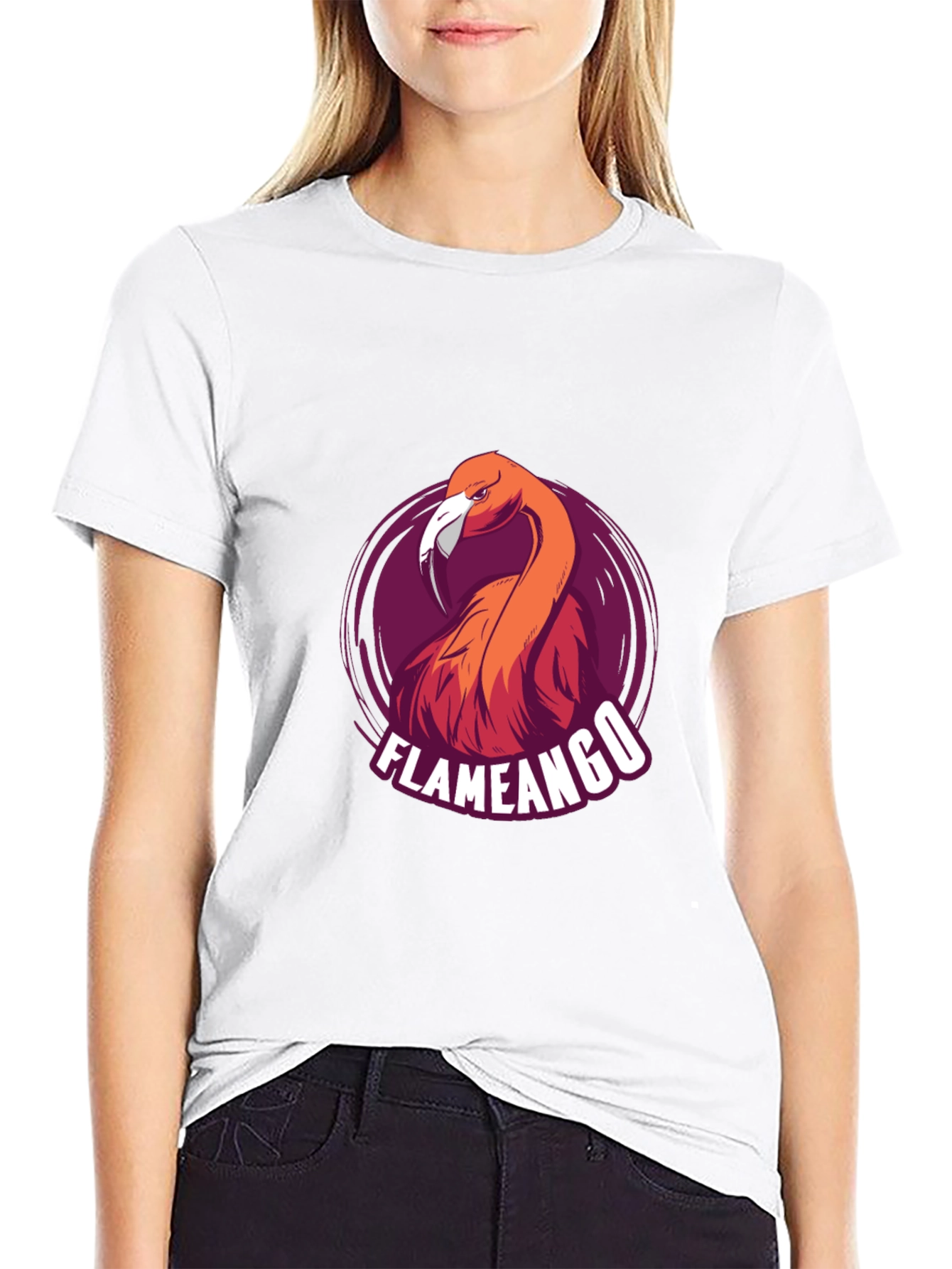 Flameango Graphic Tee - Cool Bird Design
