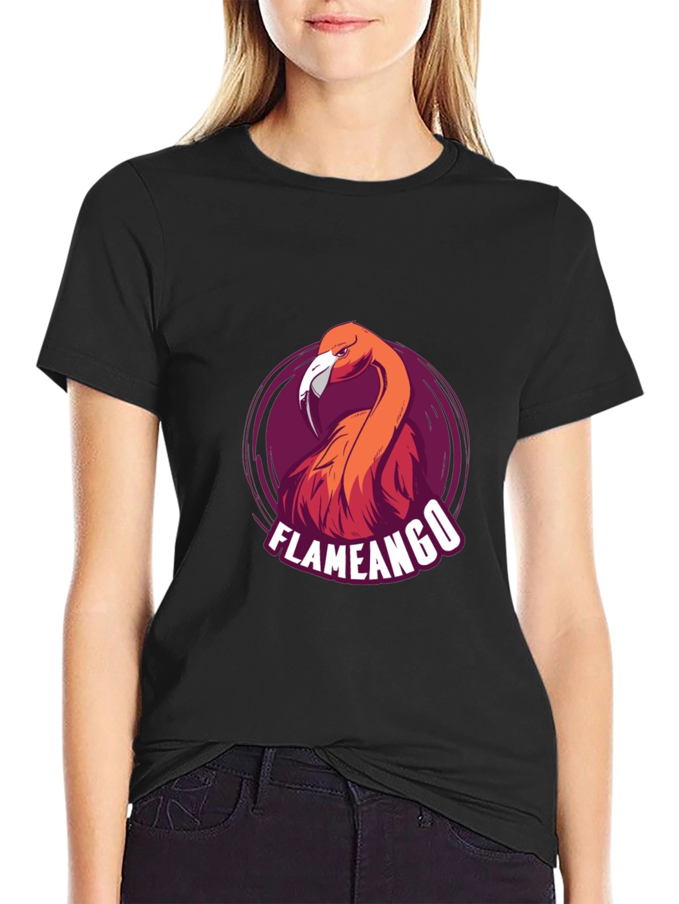 Flameango Graphic Tee - Cool Bird Design