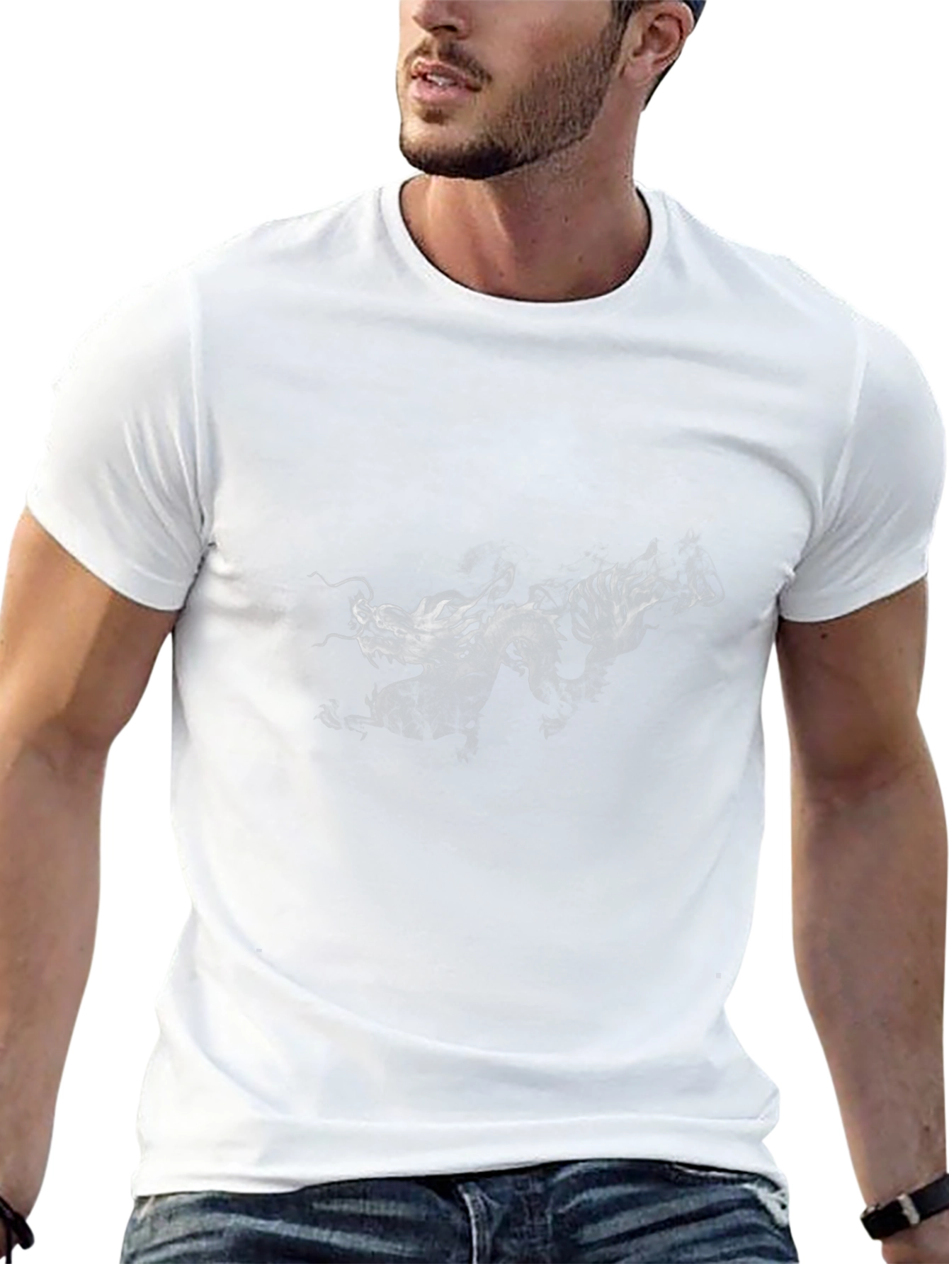 Dragon Graphic Tee - Black Short Sleeve T-Shirt