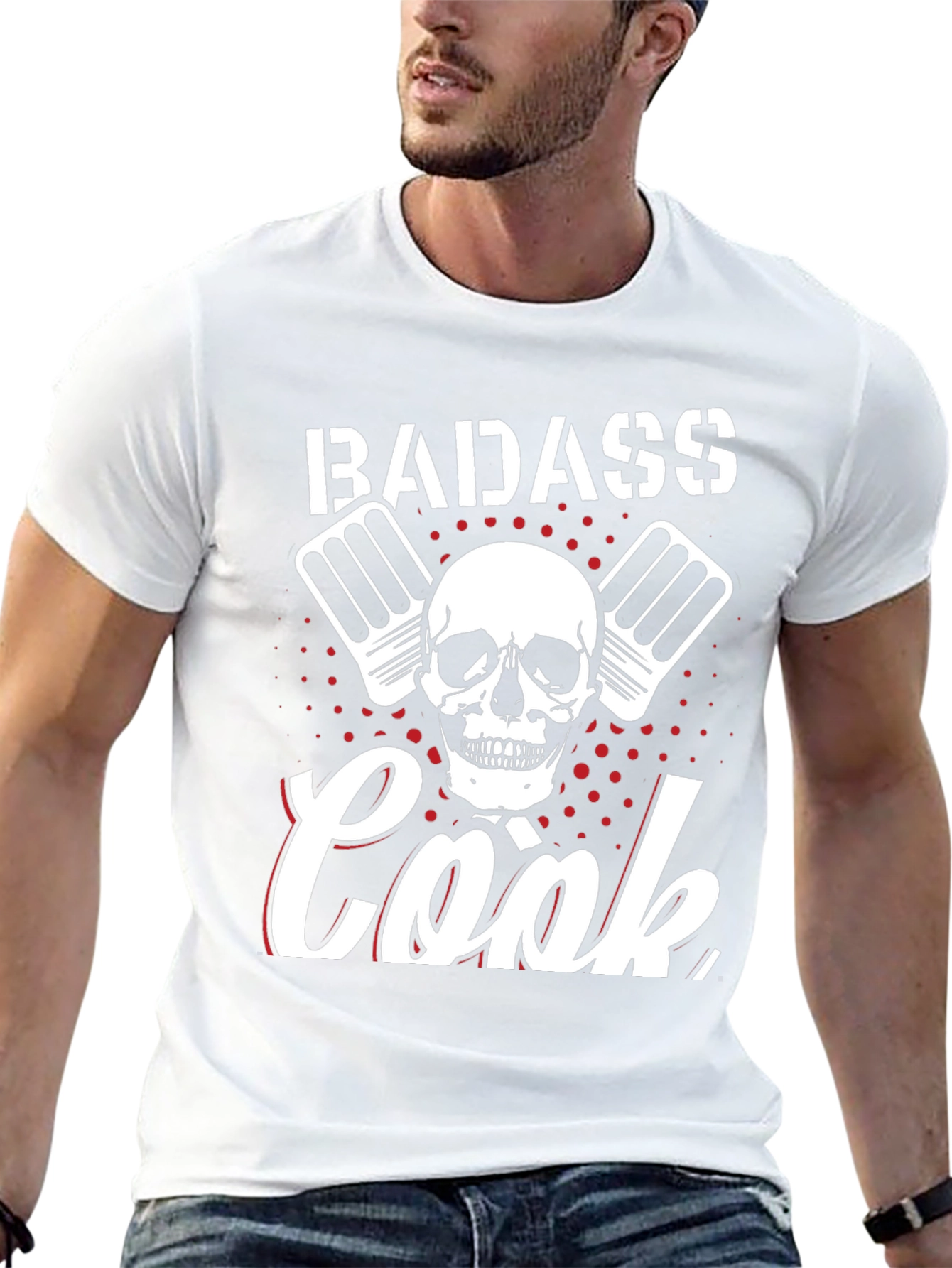 Badass Cook T-Shirt - Skull & Cleavers Graphic Tee