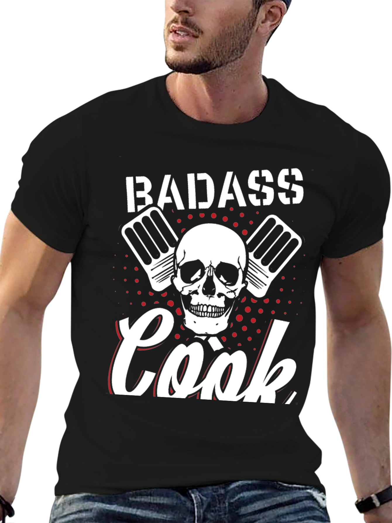 Badass Cook T-Shirt - Skull & Cleavers Graphic Tee