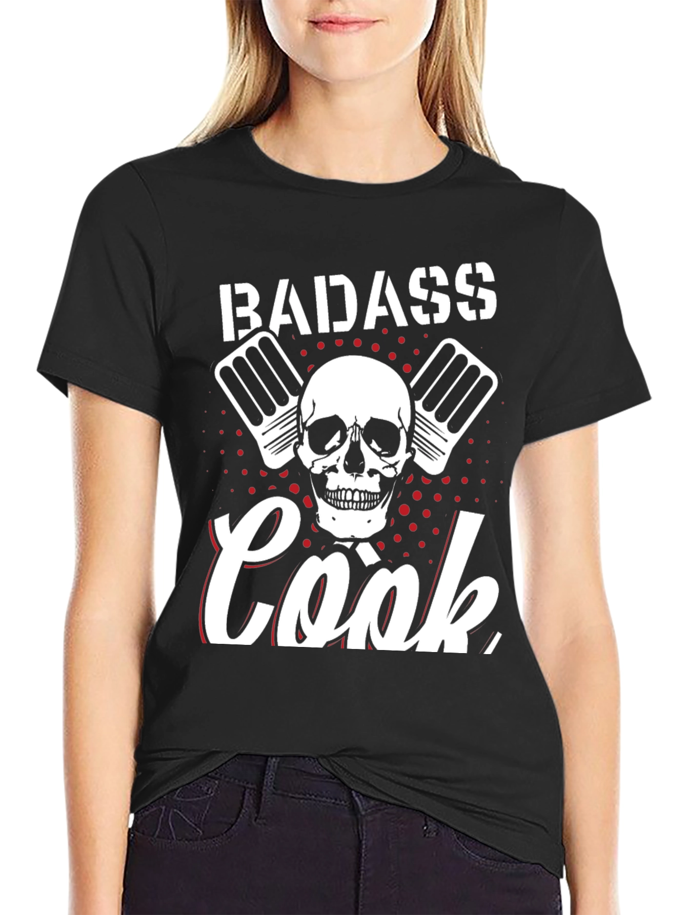 Badass Cook T-Shirt - Skull & Cleavers Graphic Tee