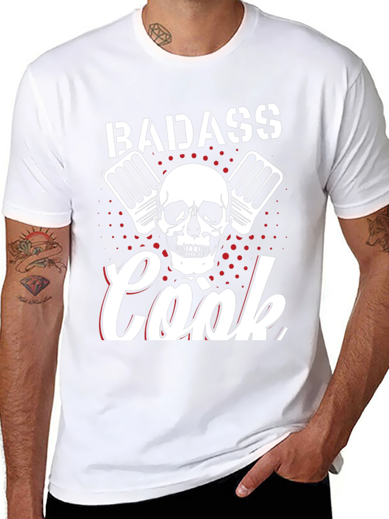 Badass Cook T-Shirt - Skull & Cleavers Graphic Tee