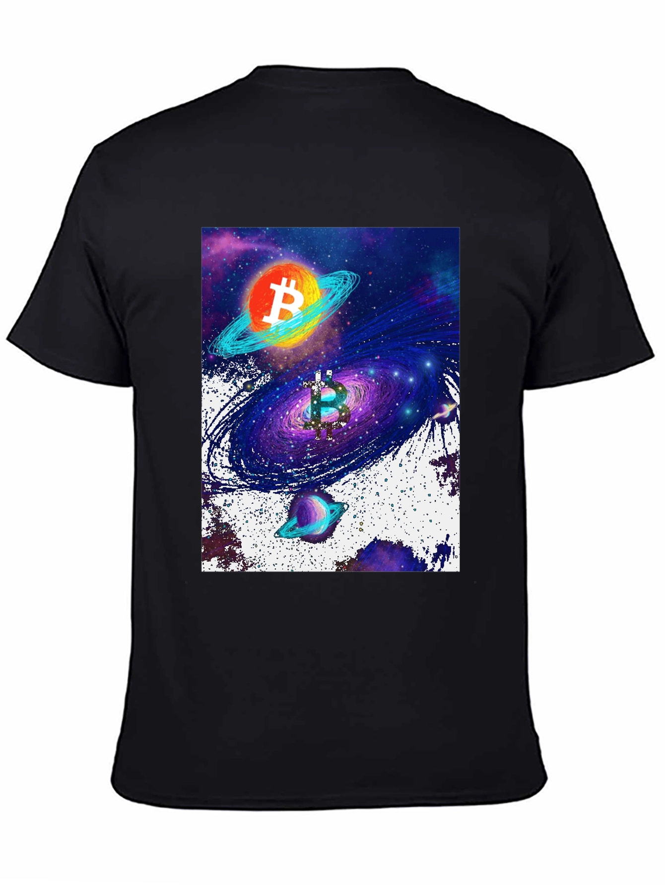 Bitcoin Galaxy Graphic Tee - Crypto Inspired Fashion