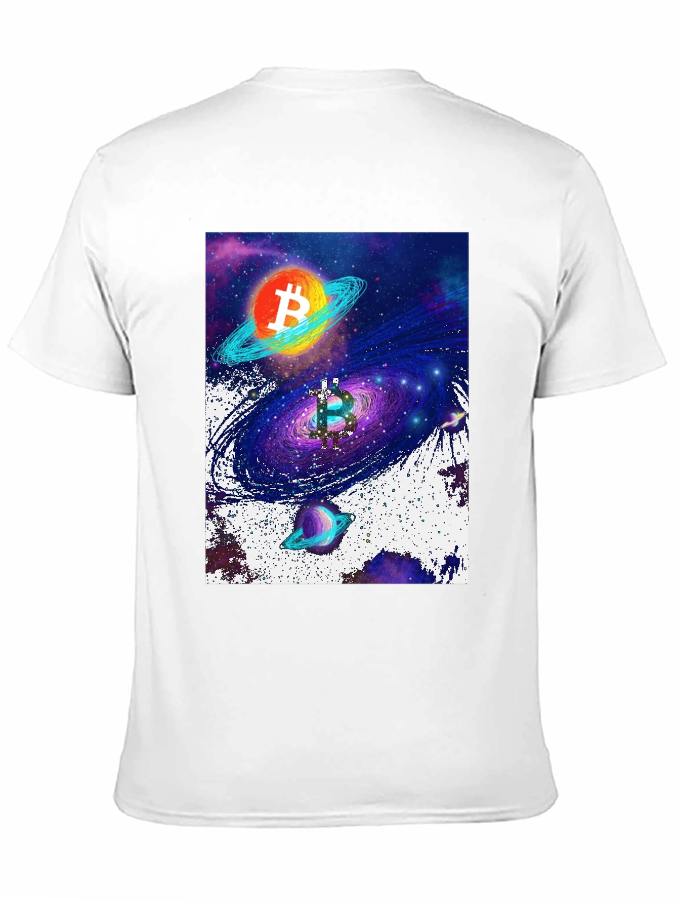Bitcoin Galaxy Graphic Tee - Crypto Inspired Fashion