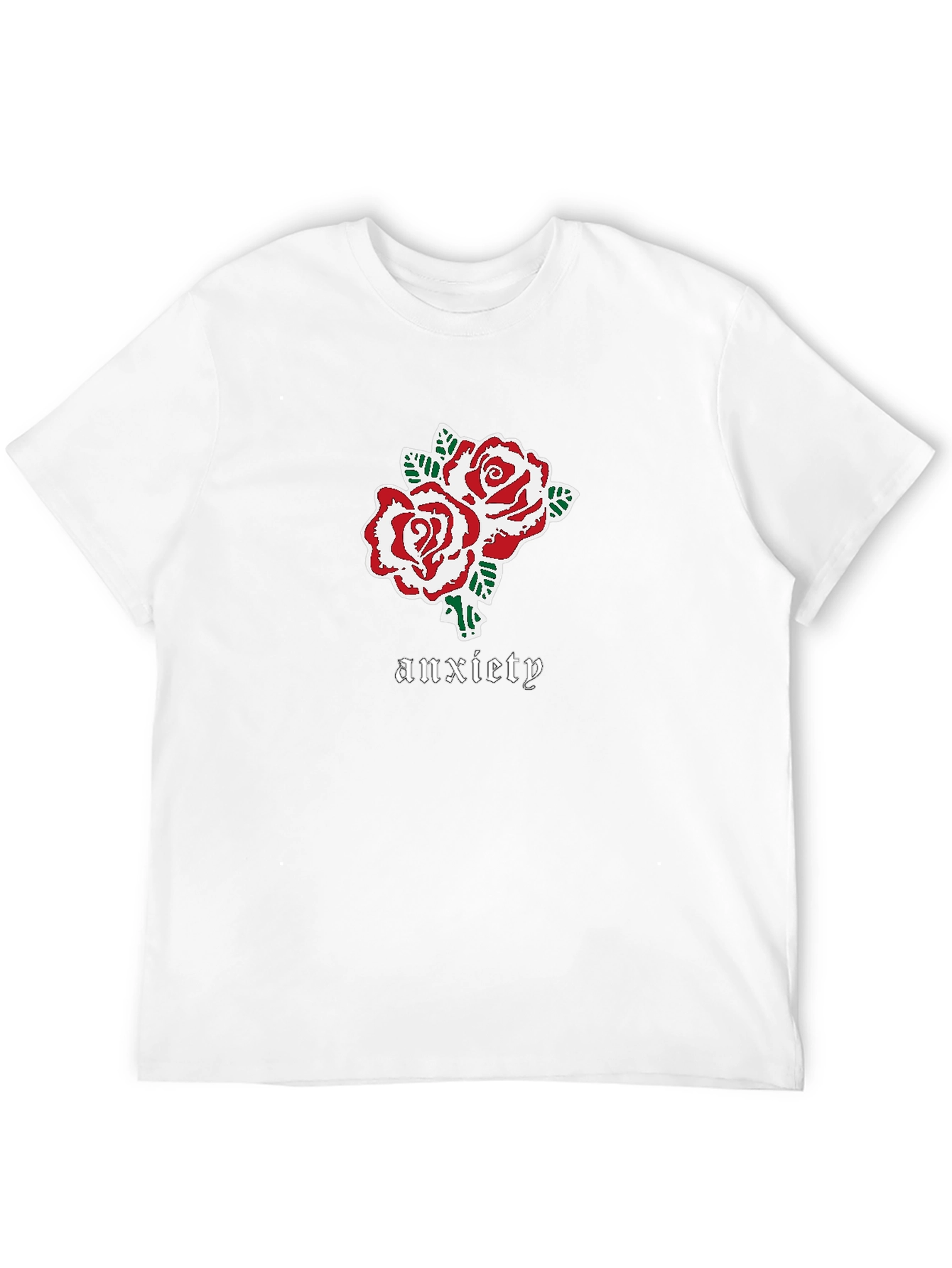 Anxiety Roses Graphic Black T-Shirt