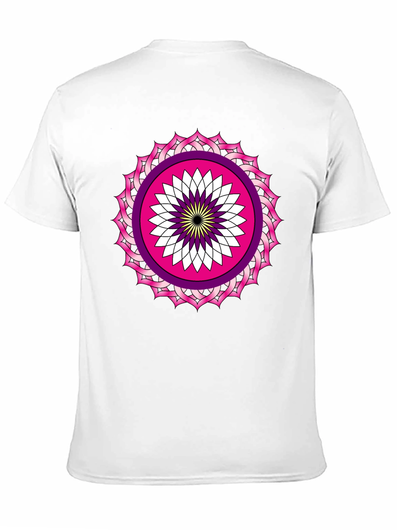 Black T-Shirt with Mandala Print