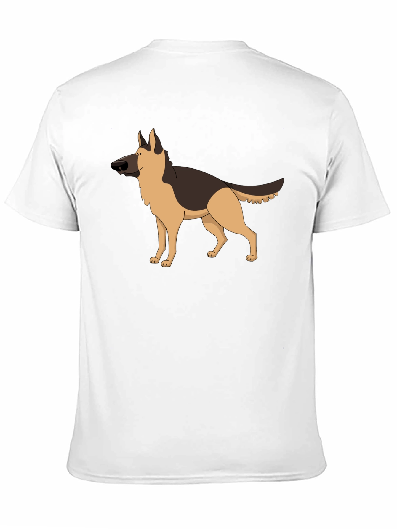 German Shepherd Graphic Tee - Black Crew Neck Shirt