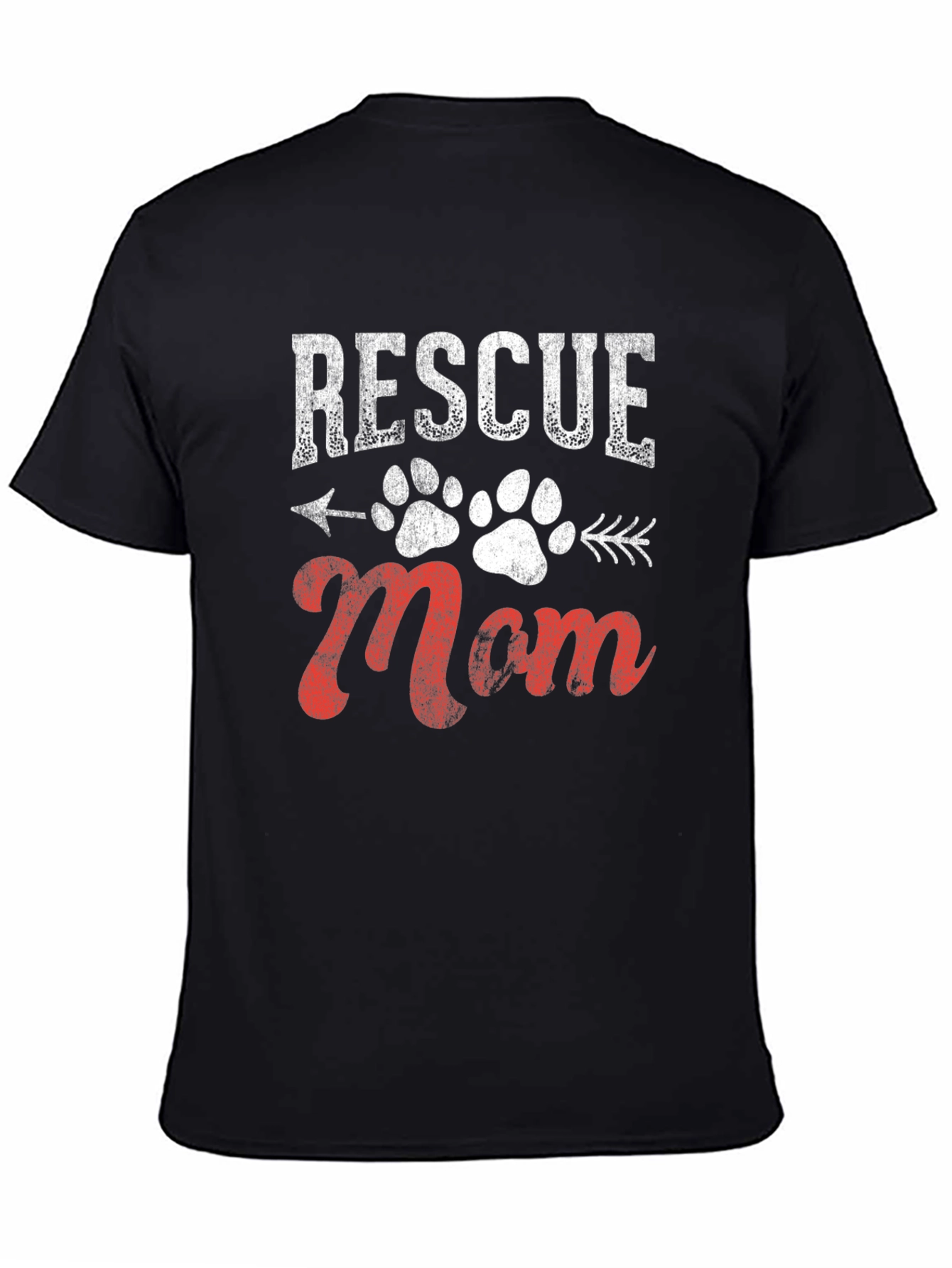 Rescue Mom Graphic Tee - Dog Paw Print