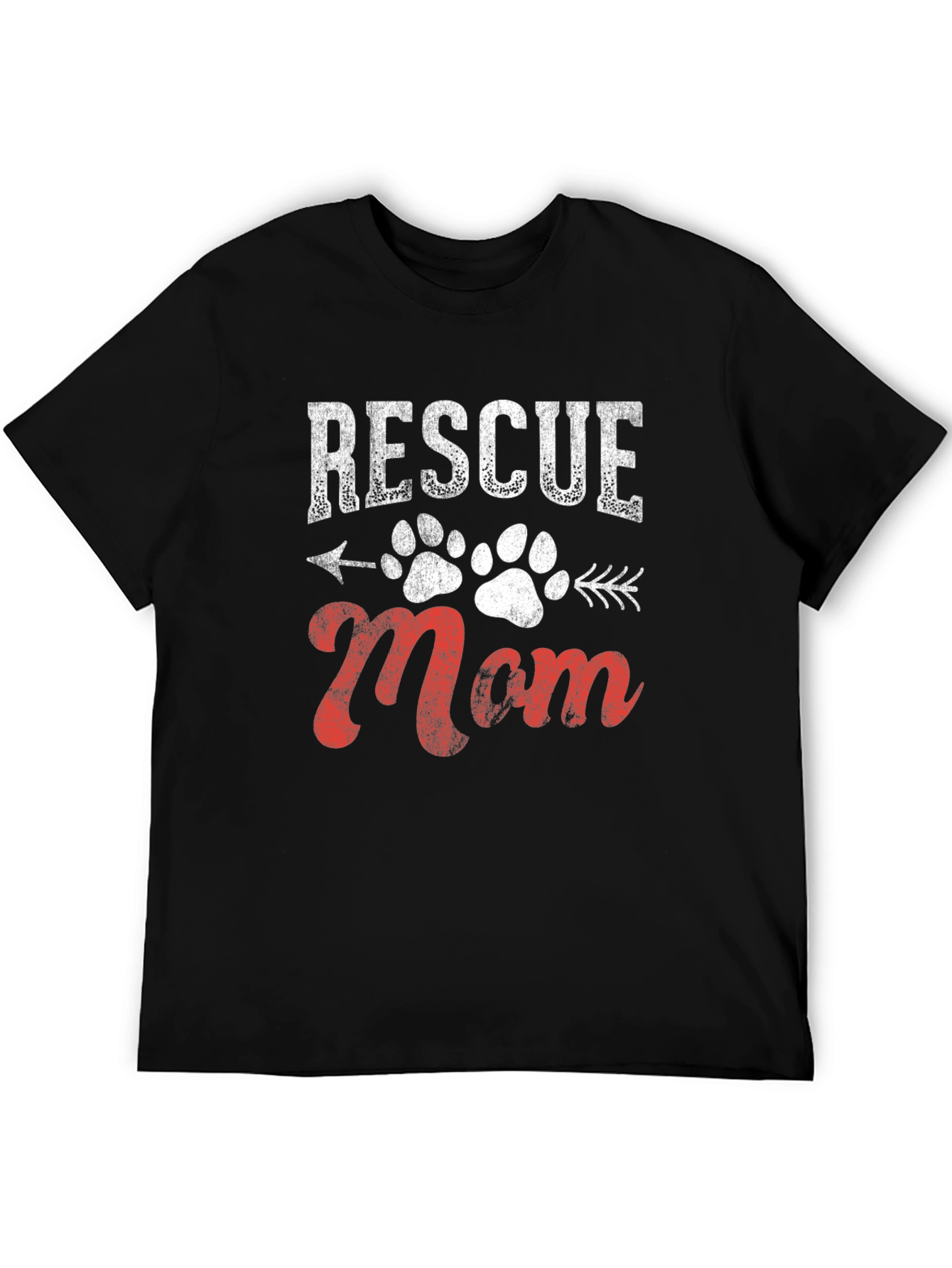 Rescue Mom Graphic Tee - Dog Paw Print