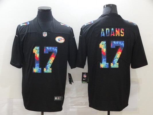 Men's Green Bay Packers Davante Adams #17 Black Player Game Jerseys