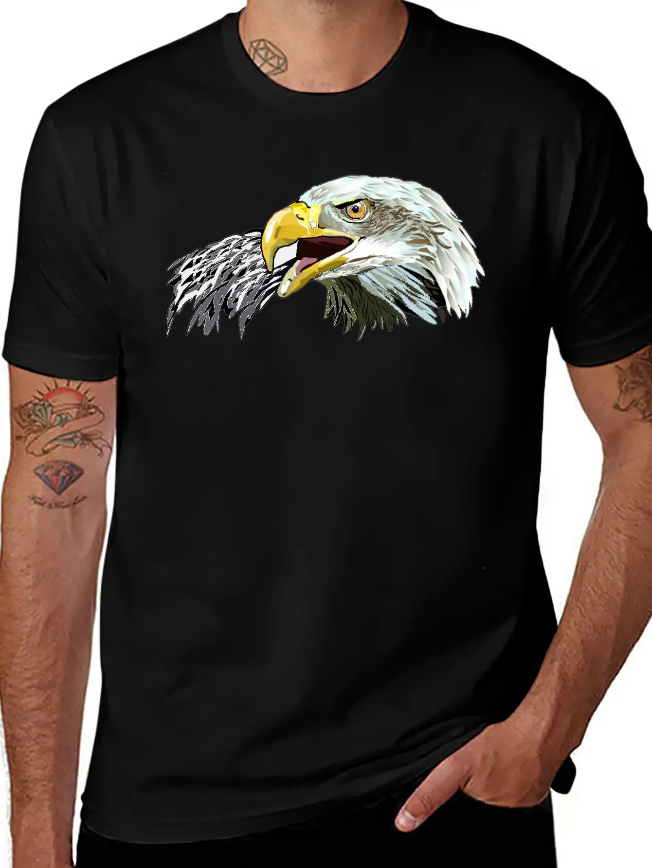 Eagle American,Bald Eagle,USA Eagle T-shirt Timeless Short Sleeve Tee – Comfy And Minimalist Design
