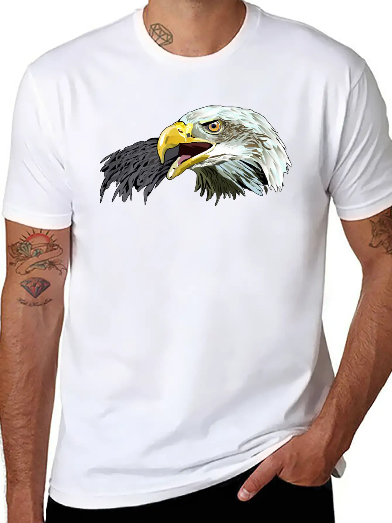 Eagle American,Bald Eagle,USA Eagle T-shirt Timeless Short Sleeve Tee – Comfy And Minimalist Design