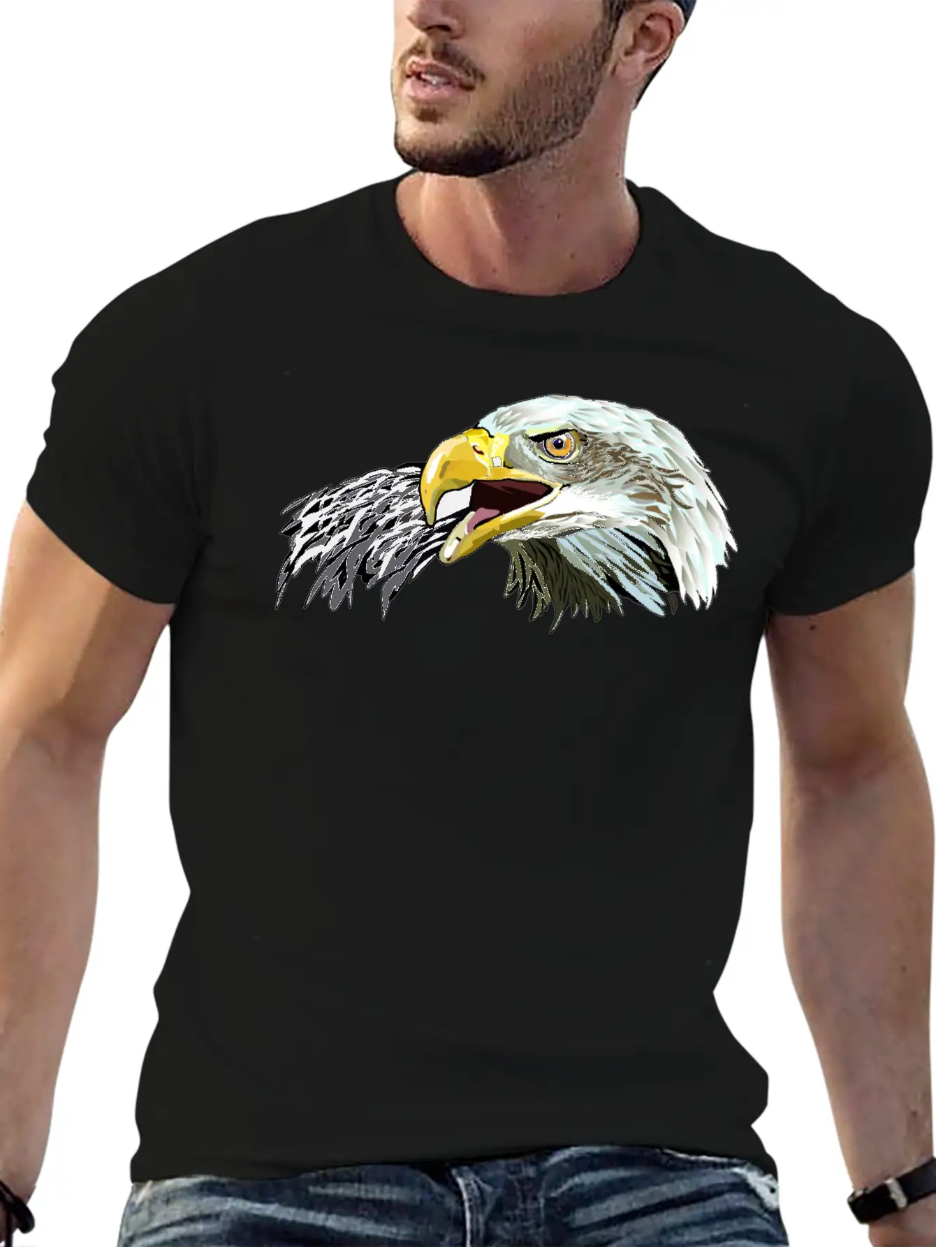 Eagle American,Bald Eagle,USA Eagle T-shirt Timeless Short Sleeve Tee – Comfy And Minimalist Design