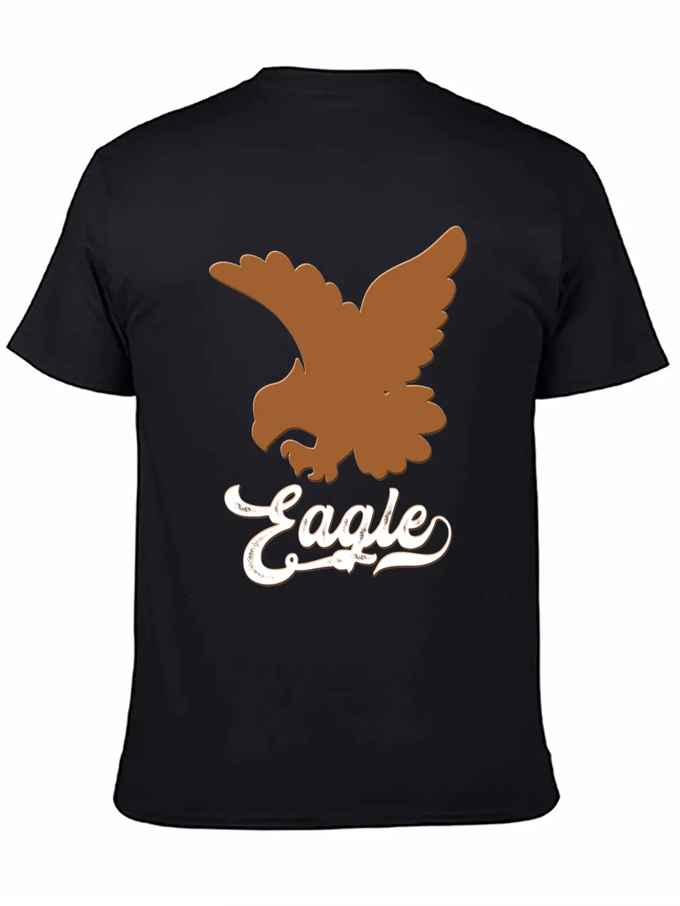 Eagle Text Unisex Short Sleeve Soft Cotton T-Shirt – Casual Everyday Wear