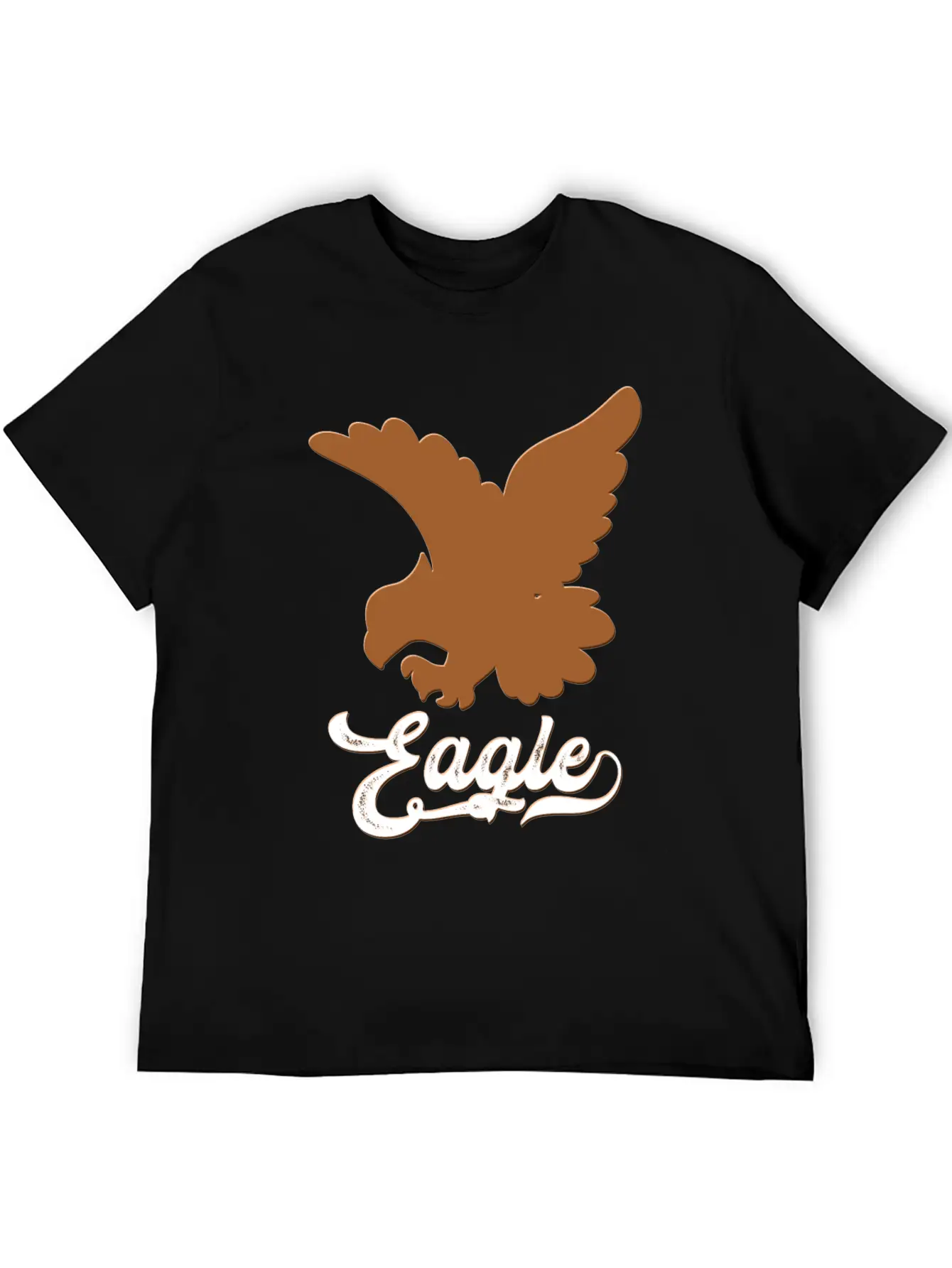 Eagle Text Unisex Short Sleeve Soft Cotton T-Shirt – Casual Everyday Wear