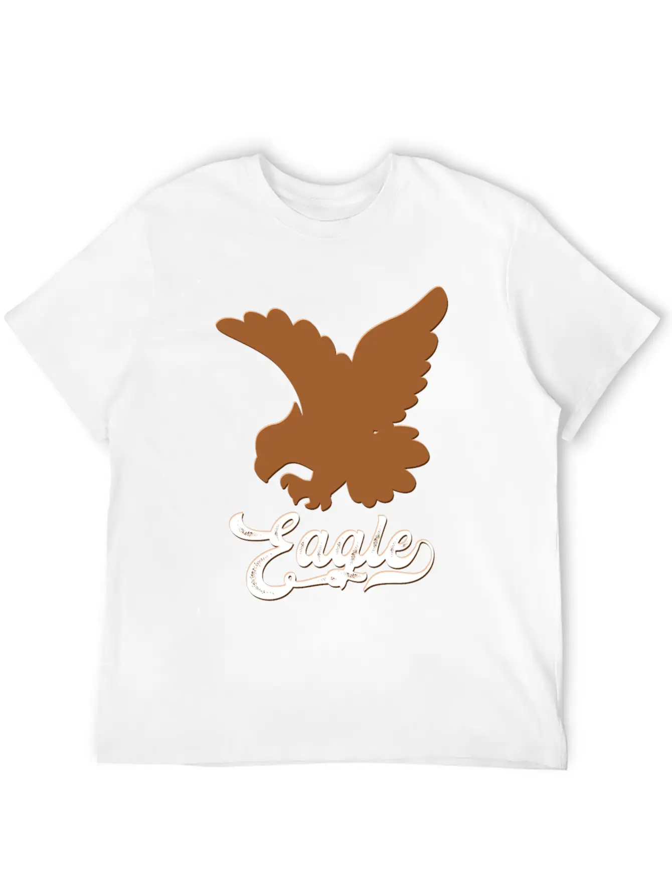 Eagle Text Unisex Short Sleeve Soft Cotton T-Shirt – Casual Everyday Wear